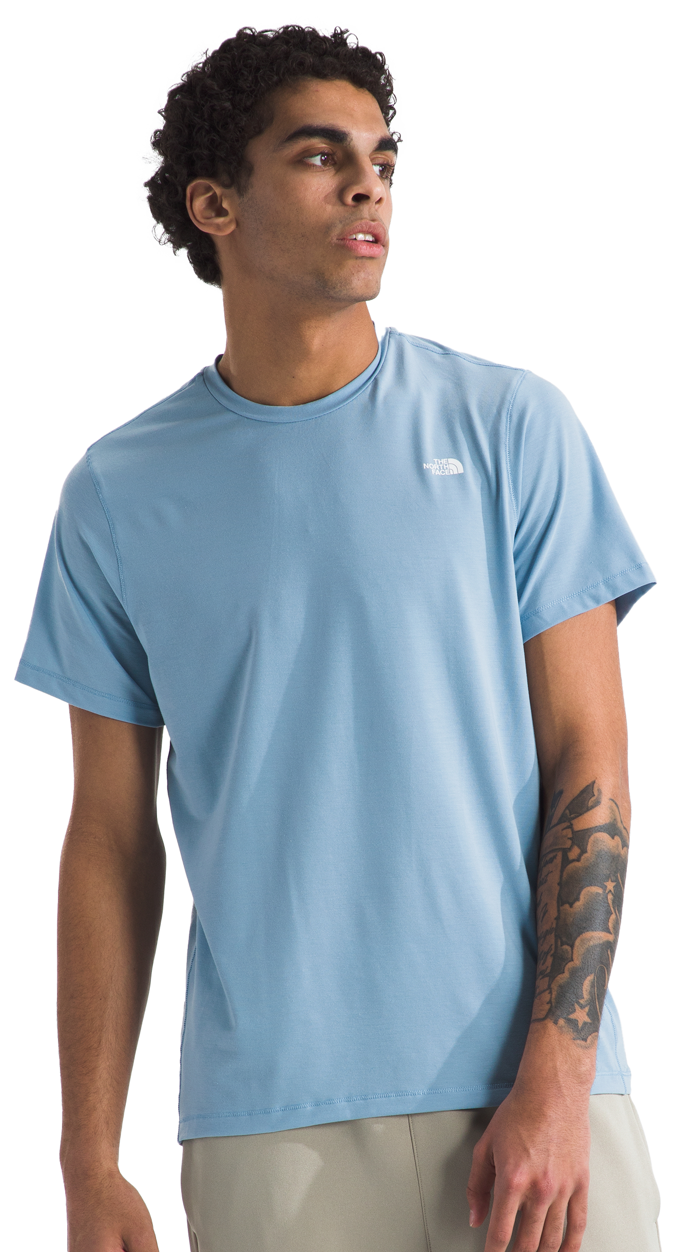 Image of The North Face Adventure Short-Sleeve T-Shirt for Men - Steel Blue - L