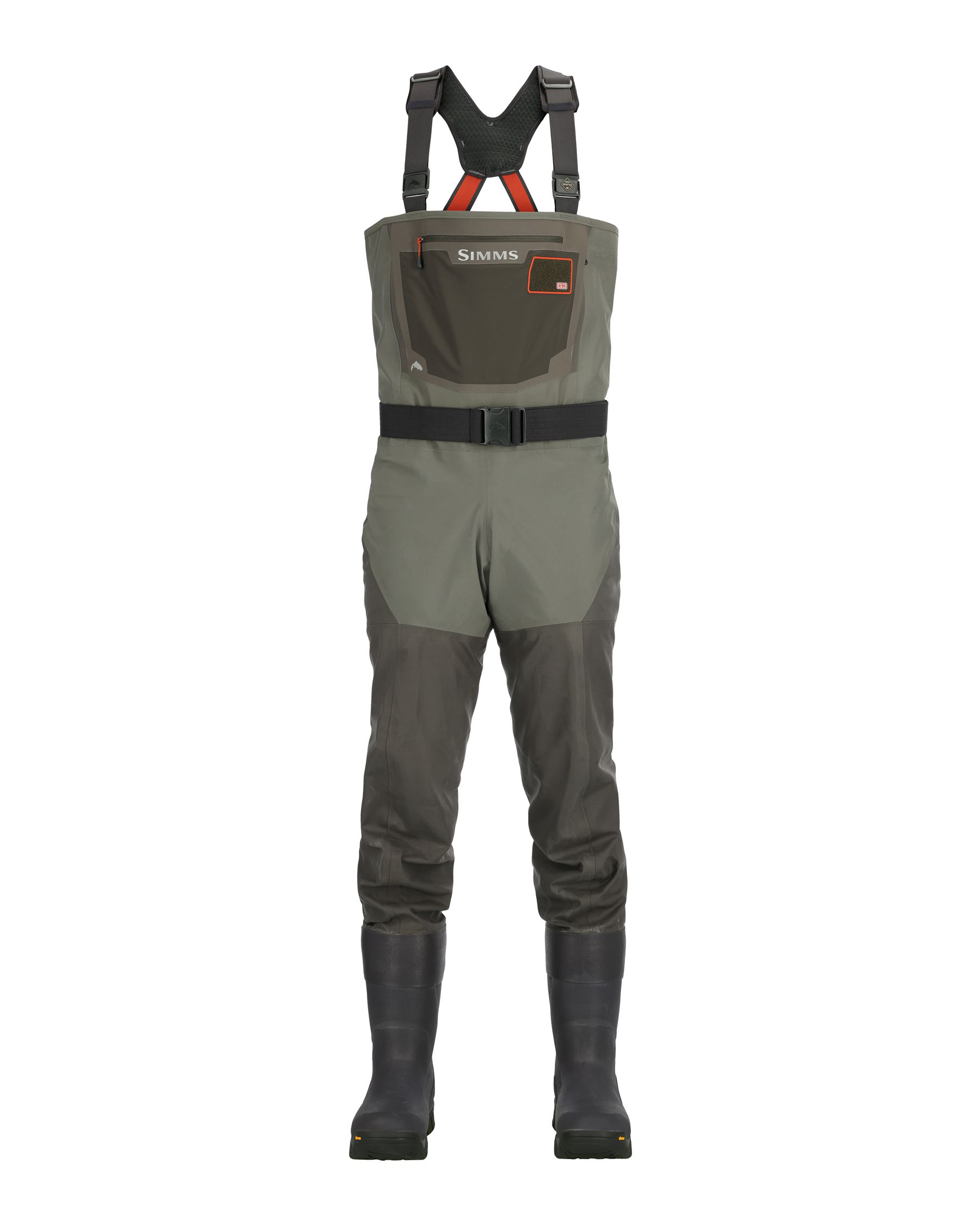 Image of Simms G3 Guide GORE-TEX Vibram-Sole Bootfoot Waders for Men - Gunmetal - 12/XXL