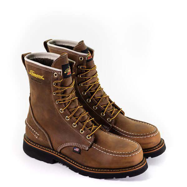 Image of Thorogood 1957 Series 8'' Trail Crazyhorse Waterproof Moc Toe Steel Toe Work Boots for Men - Crazyhorse - 13W