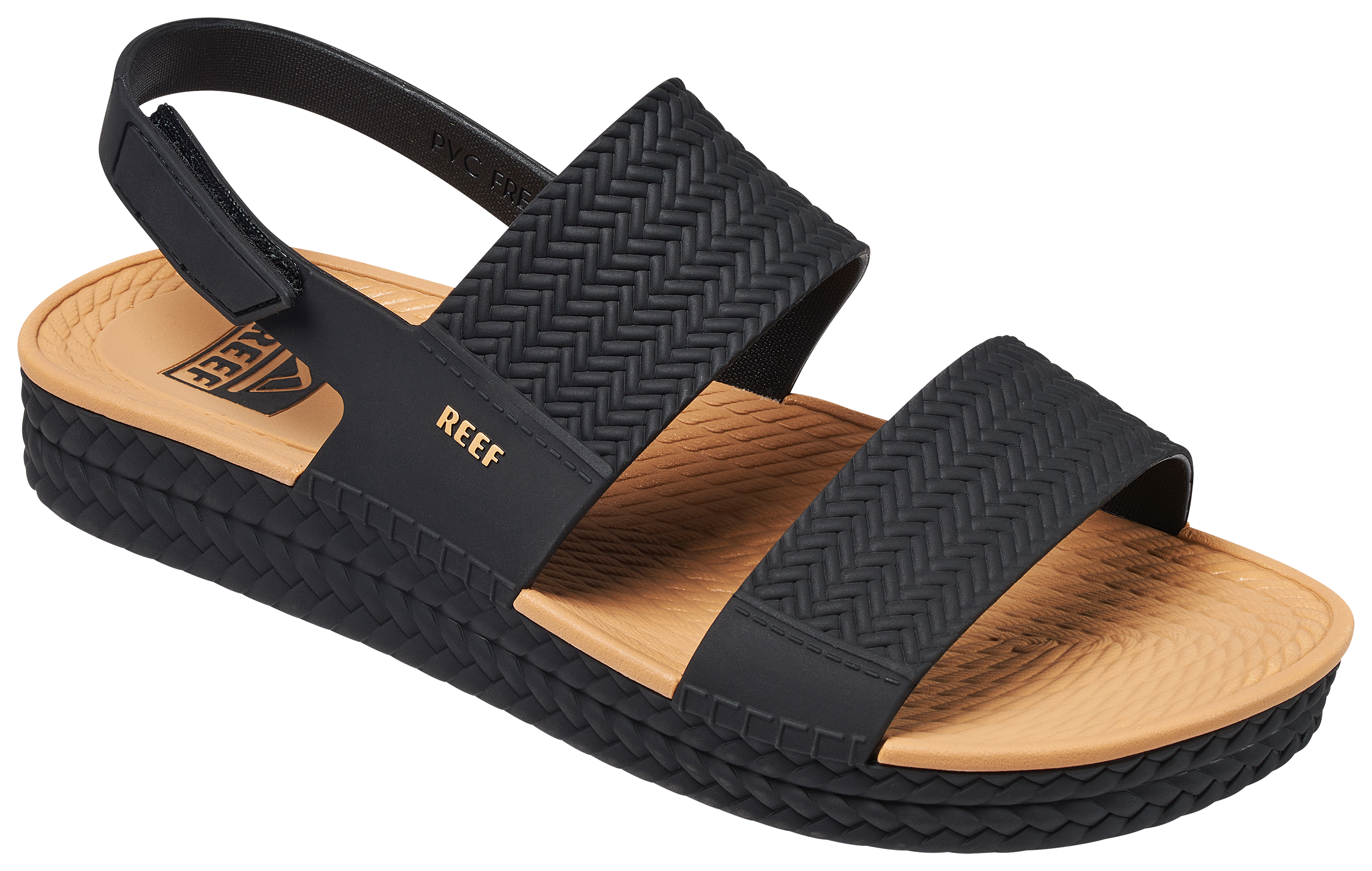 Image of Reef Water Vista Sandals for Ladies - Black/Tan - 9M