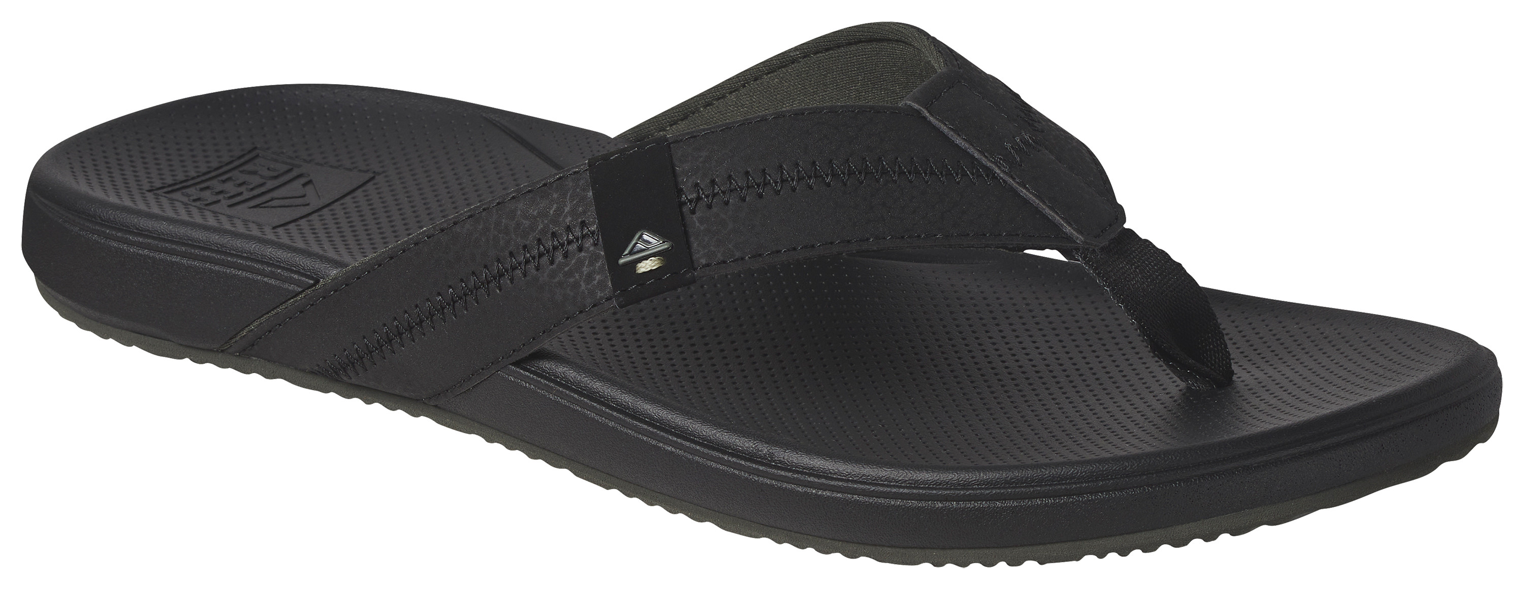 Image of Reef Cushion Phantom 2.0 Thong Sandals for Men - Black - 10M