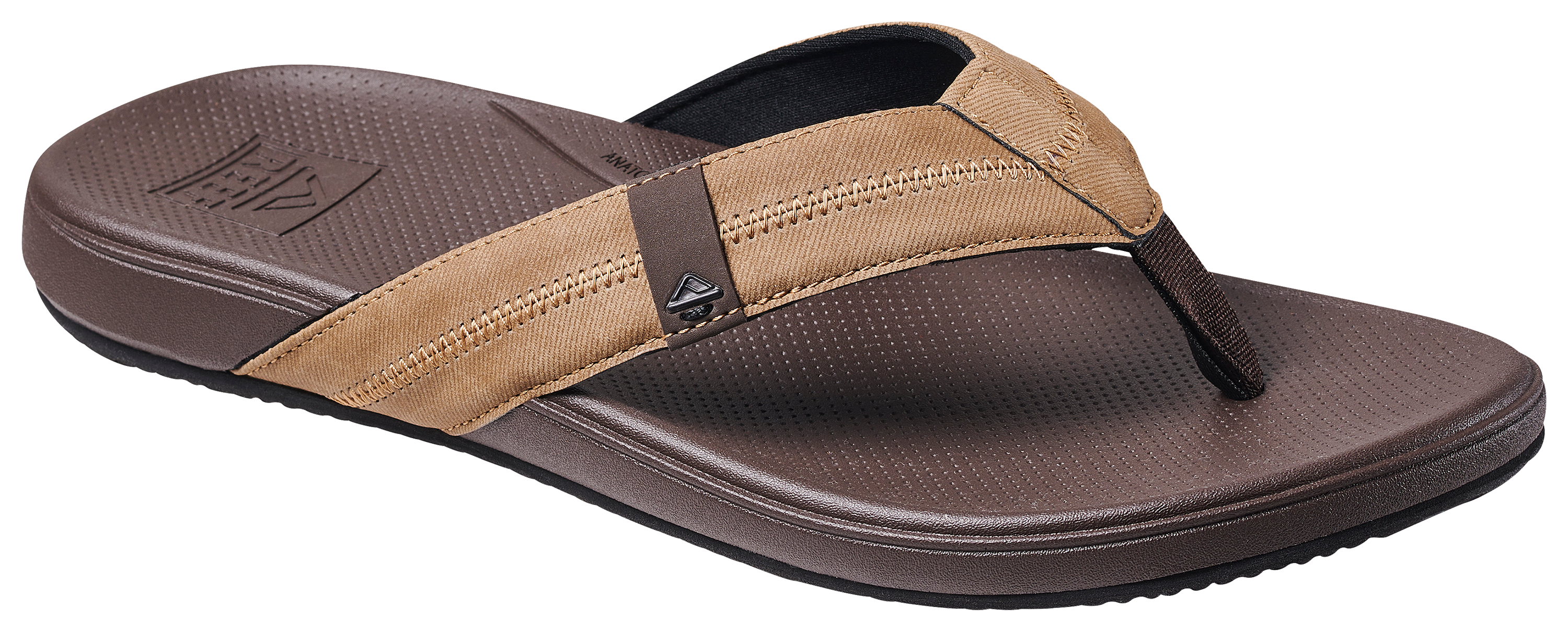 Image of Reef Cushion Phantom 2.0 Thong Sandals for Men - Brown/Tan