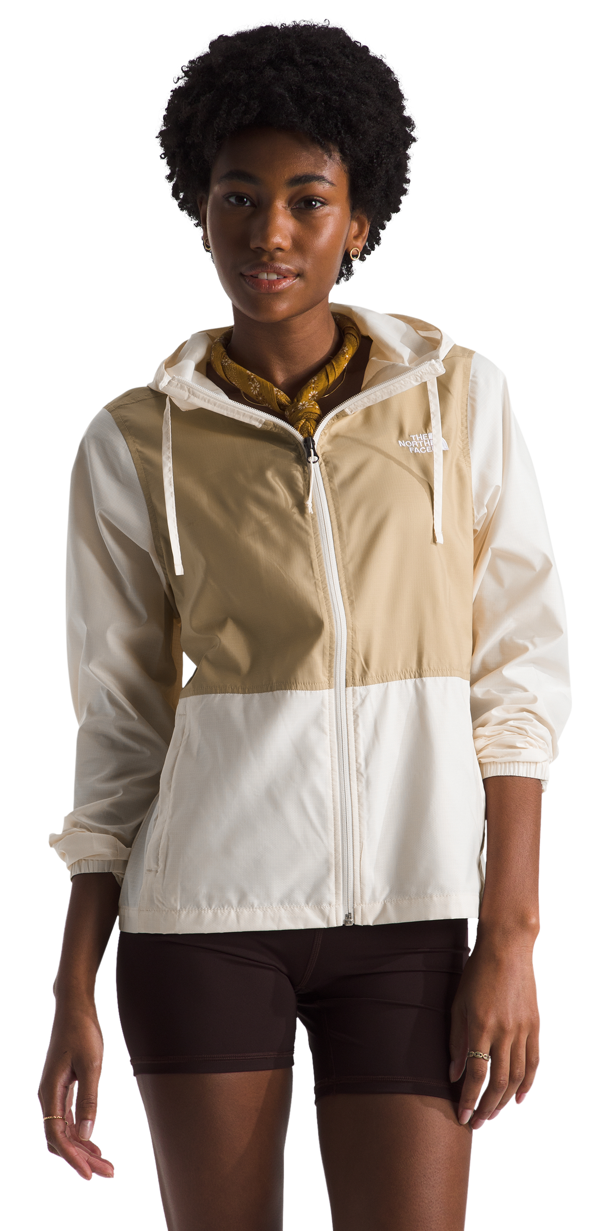 Image of The North Face Cyclone 3 Jacket for Ladies - Gardenia White/Khaki Stone - XL