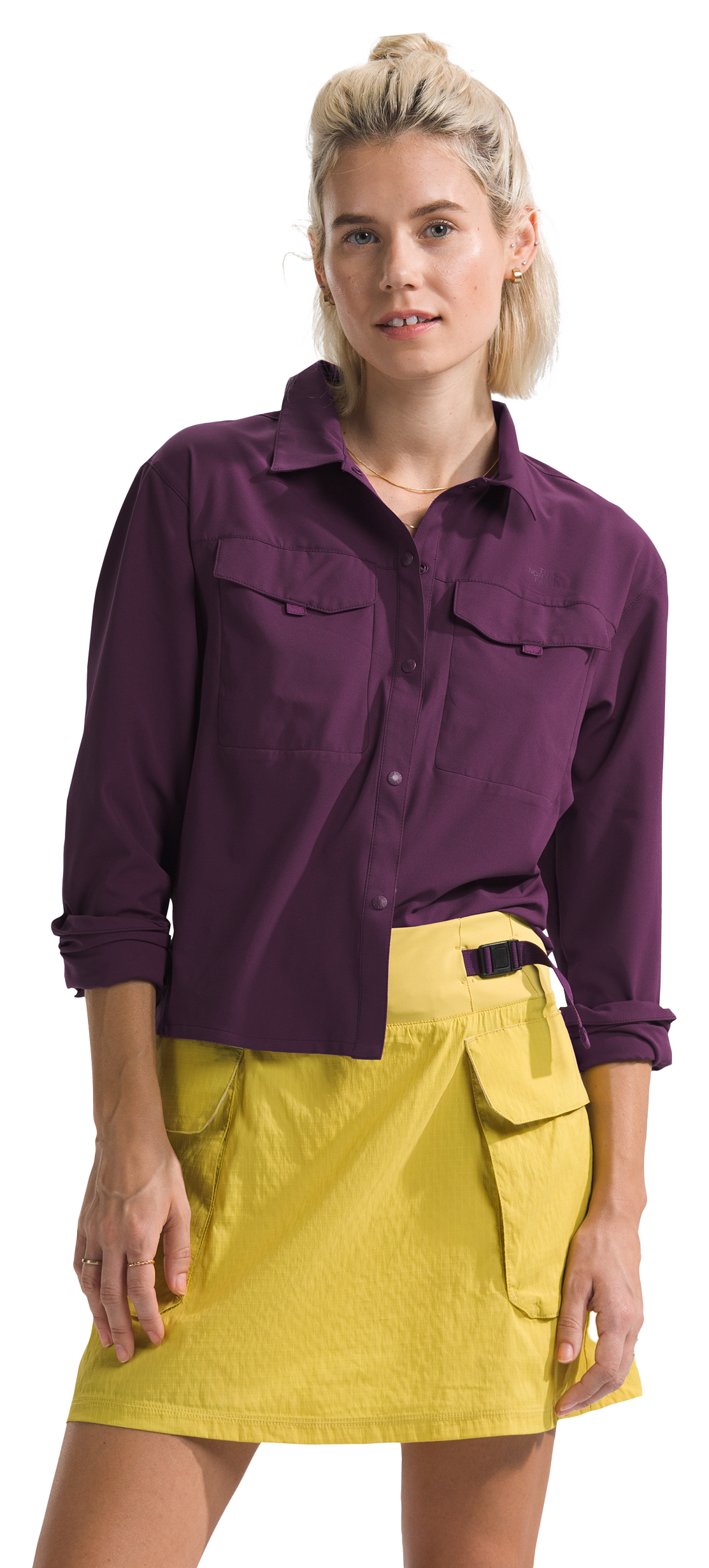 The North Face First Trail UPF Long-Sleeve Shirt for Ladies - Black Currant Purple - L