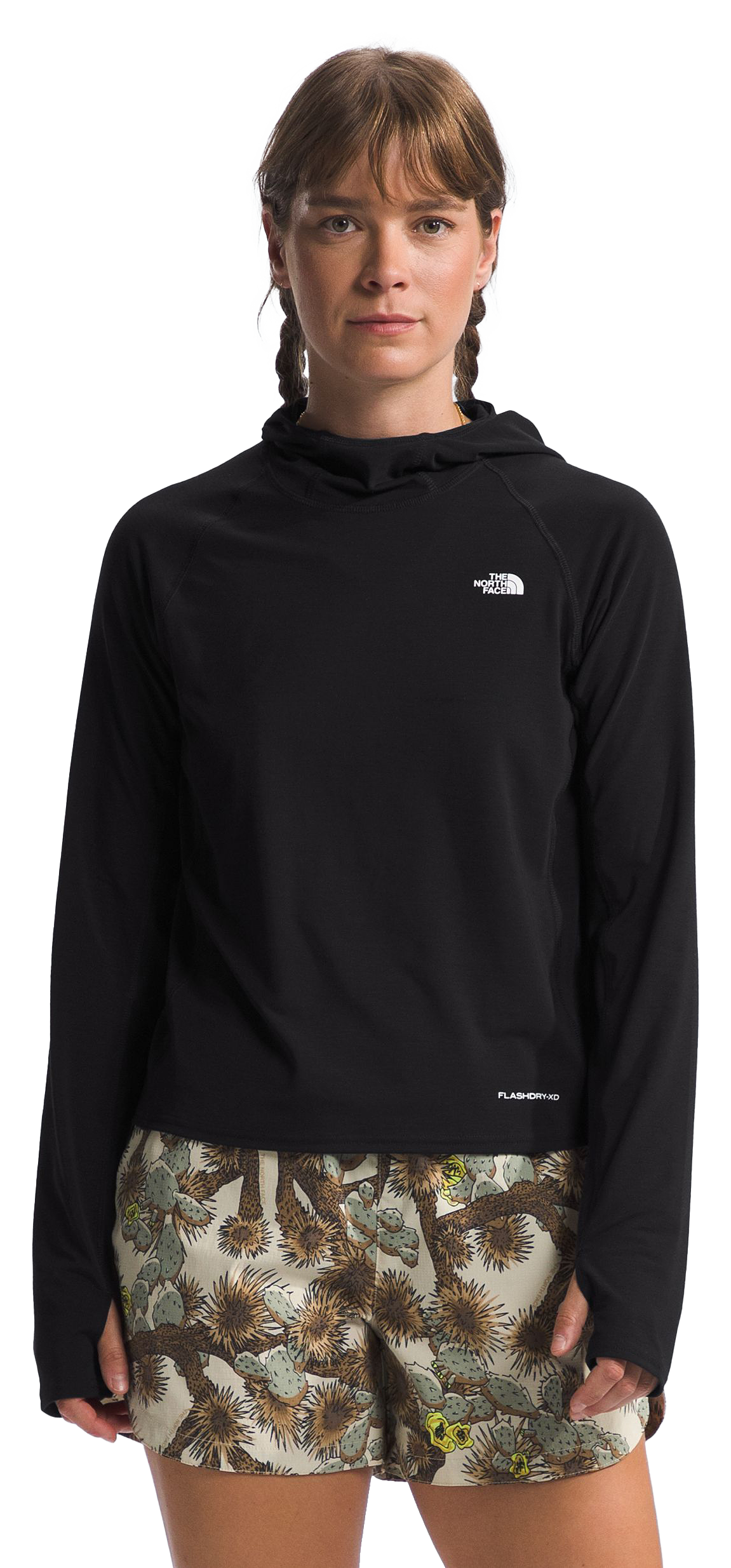 Image of The North Face Adventure Sun Long-Sleeve Hoodie for Ladies - TNF Black - S