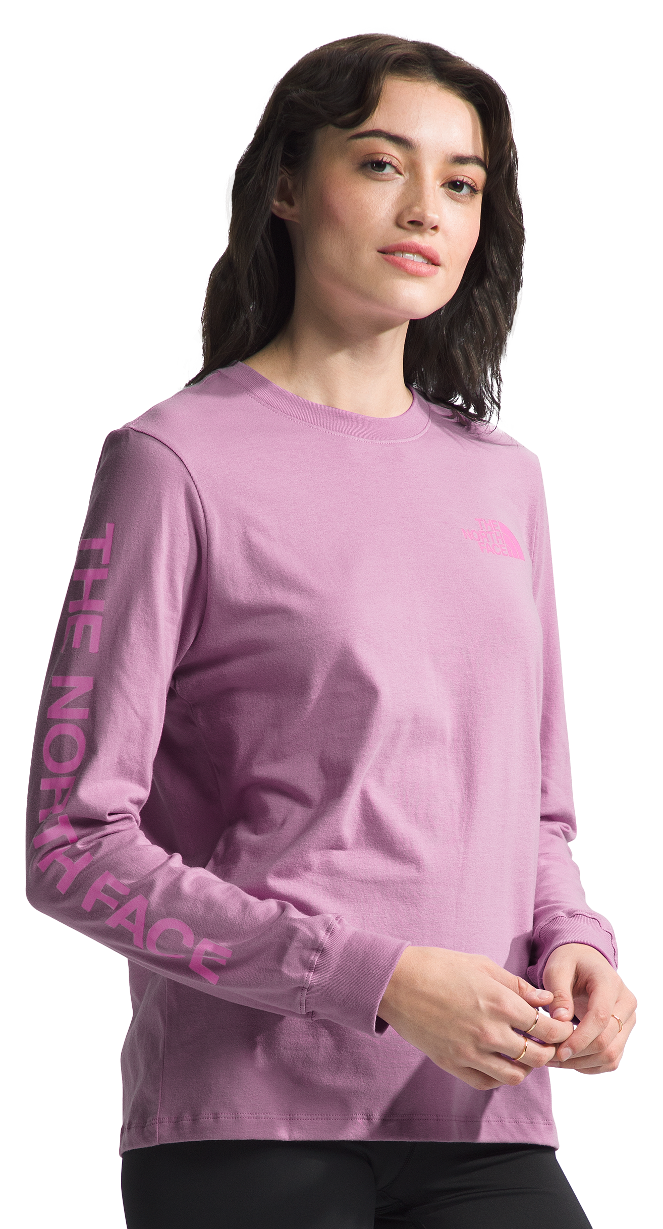 The North Face Hit Graphic Long-Sleeve T-Shirt for Ladies - Mineral Purple/Violet Crocus - S -  196575500899