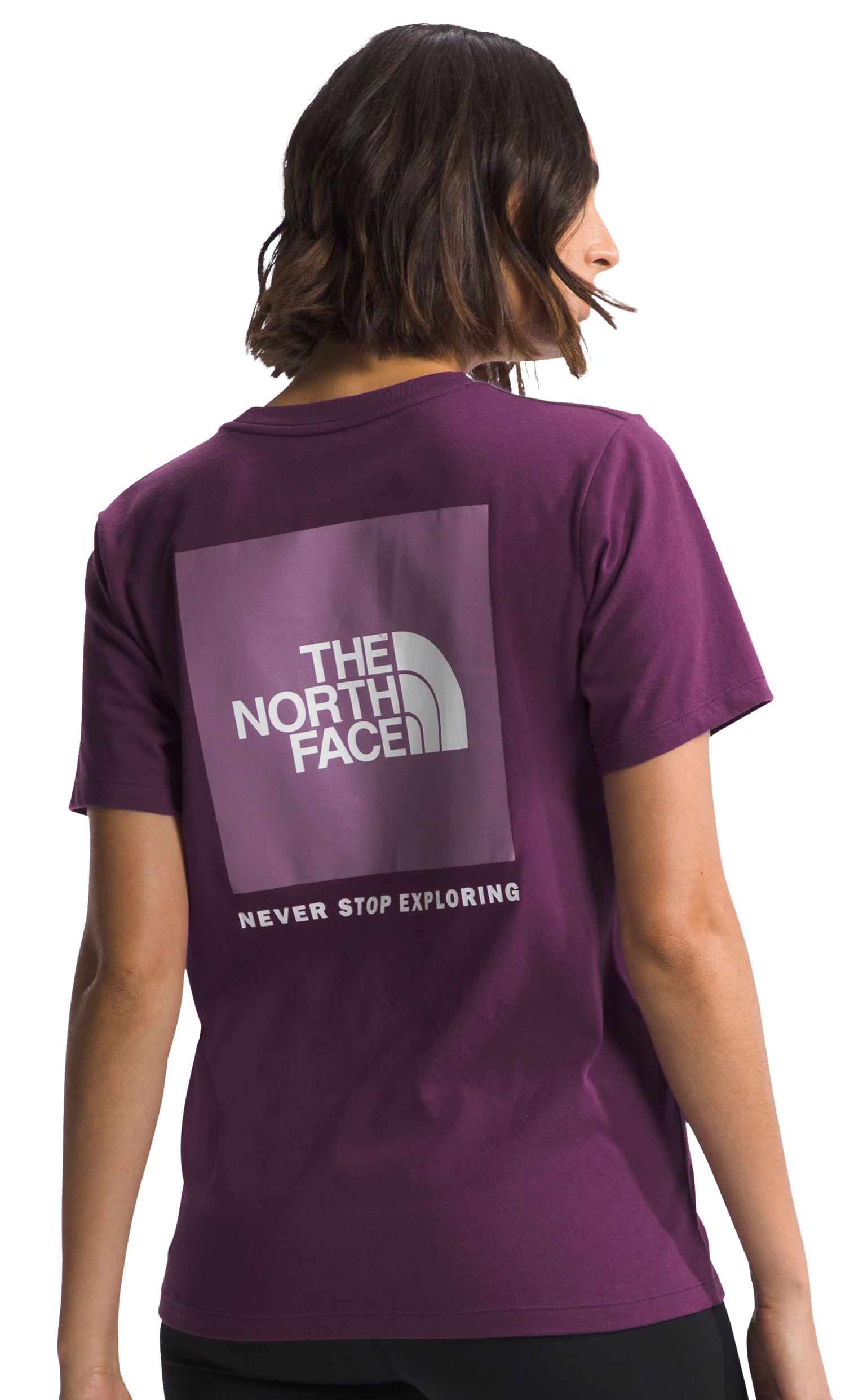 The North Face Box NSE Short-Sleeve T-Shirt for Ladies - Black Currant Purple - S -  196575501605