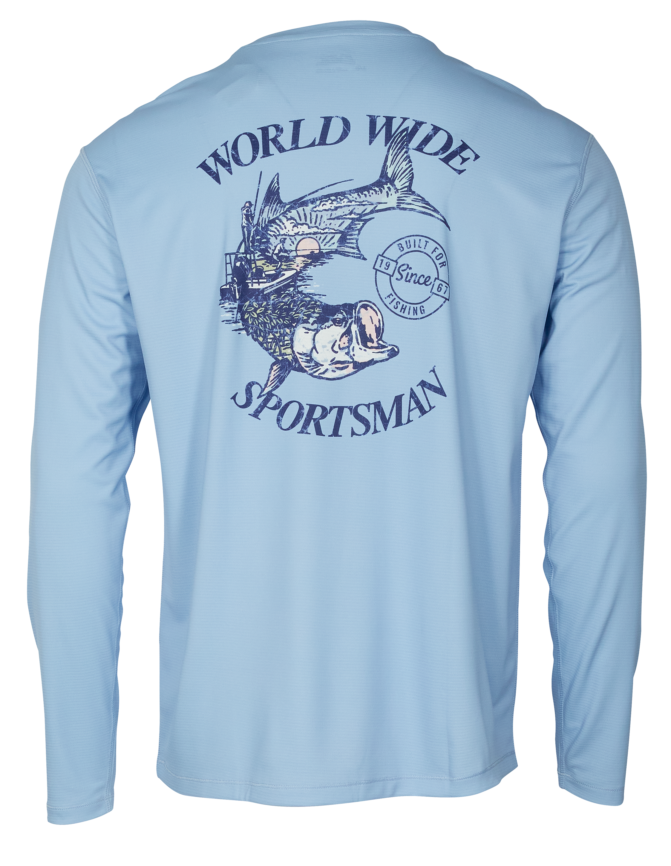 World Wide Sportsman 3D Cool Sublimated Tarpon Graphic Long-Sleeve Shirt for Men - Placid Blue - 2XL