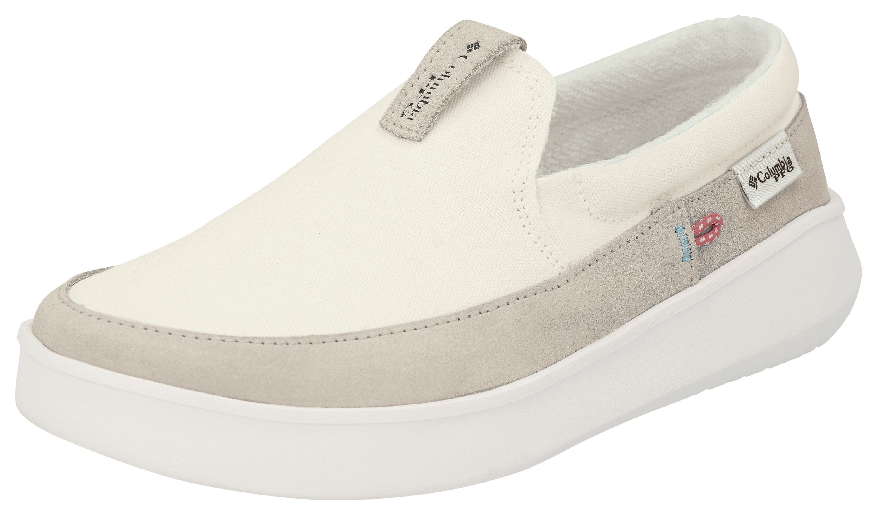 Image of Columbia Boatside PFG Slip-On Shoes for Ladies - Sea Salt/Icy Morn