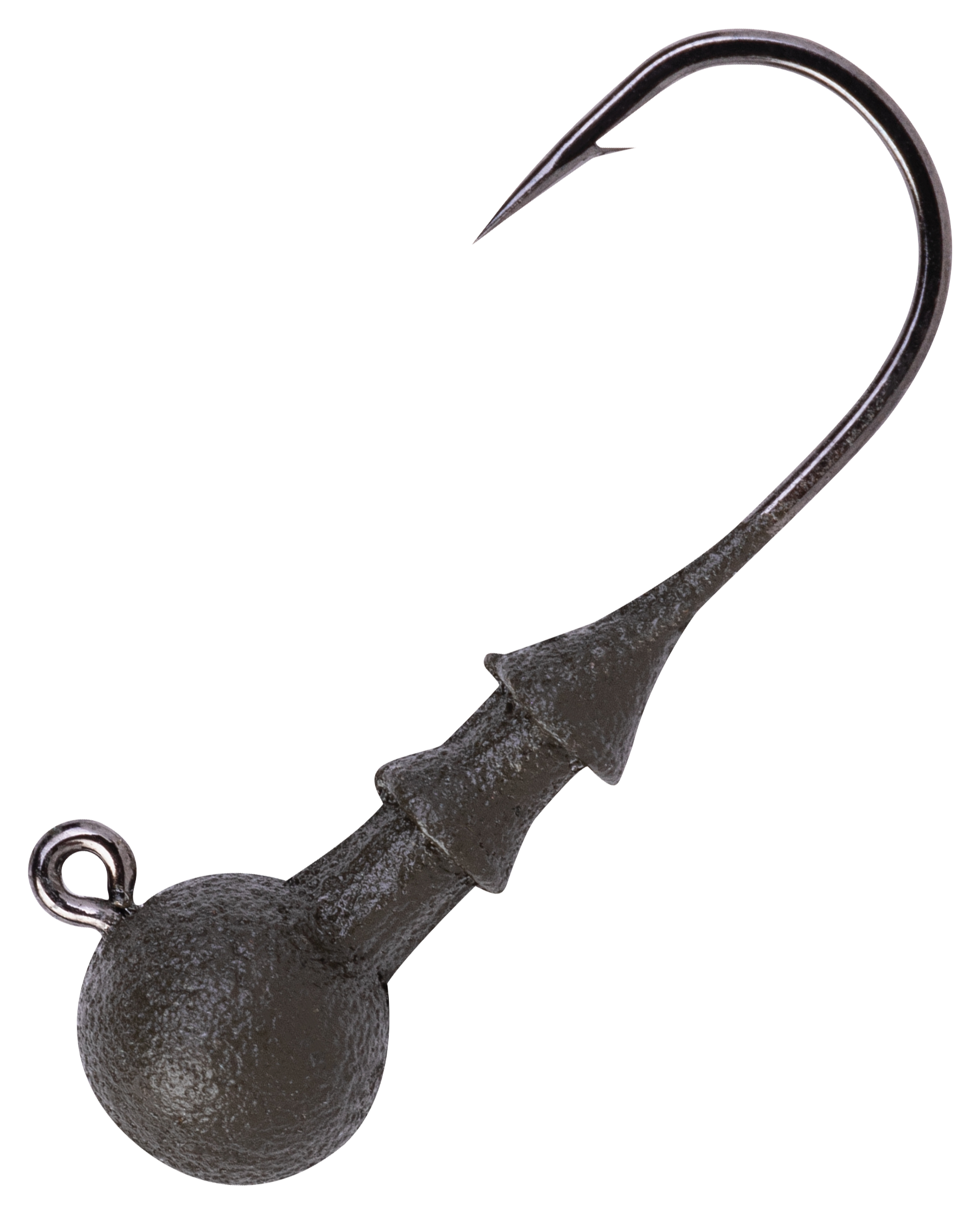 Image of Great Lakes Finesse Stealth Ball Jighead - Matte Green Pumpkin - 1/16 oz.