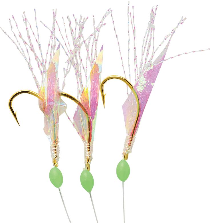 P-Line Three-Hook American Shad Sabiki Rig - Natural