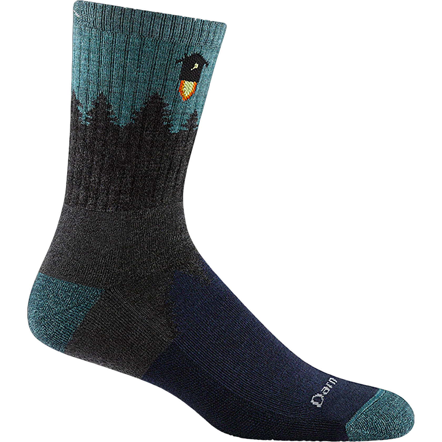 Image of Darn Tough Number 2 Micro Crew Midweight Hiking Socks for Men - Grey - L