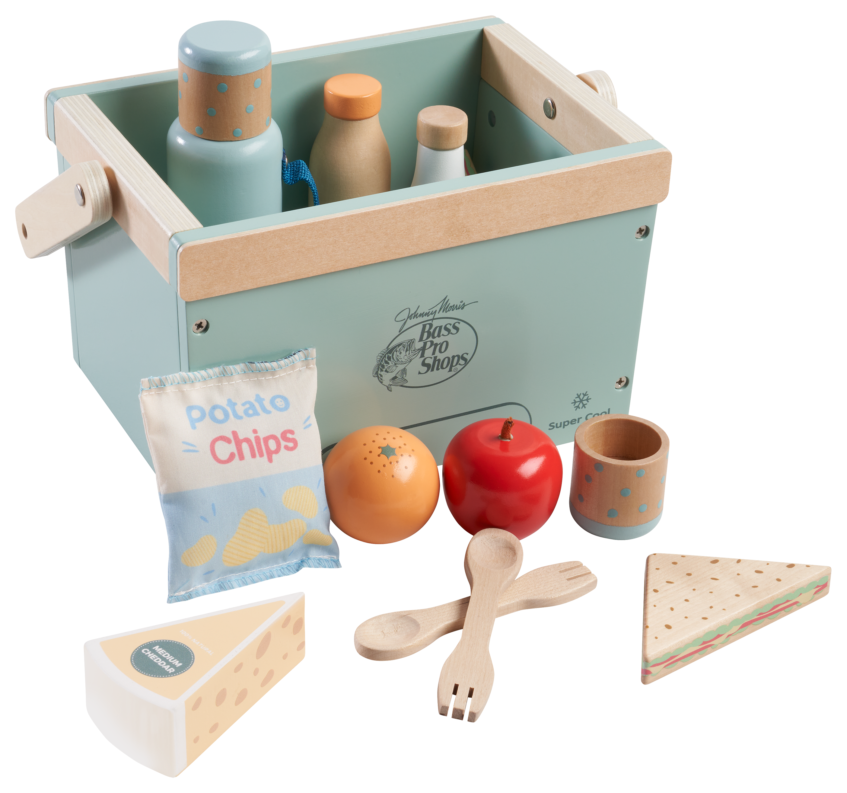 Image of Bass Pro Shops Wooden Cooler Set for Kids