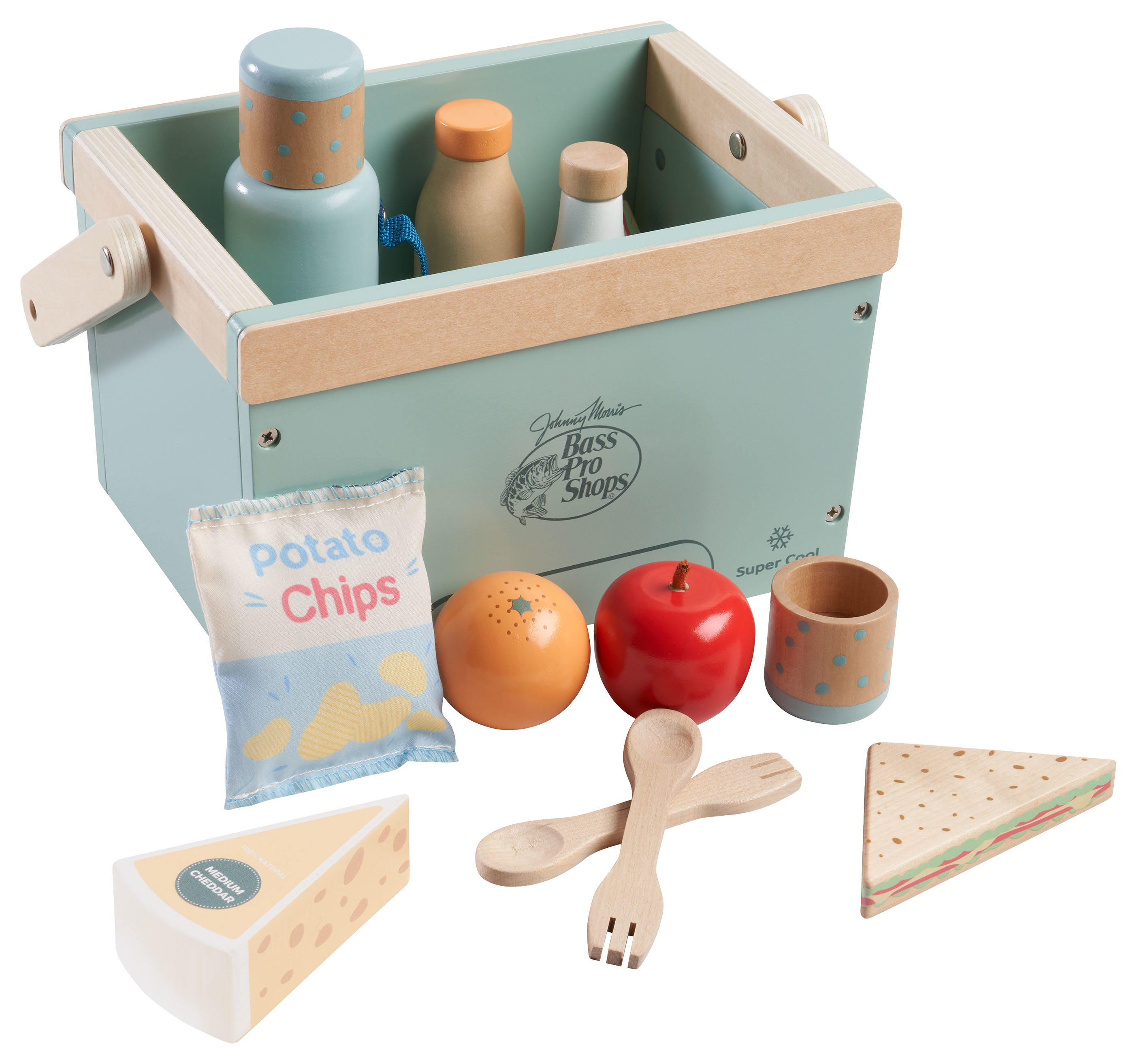 BASS PRO SHOPS Wooden Cooler Set for Kids