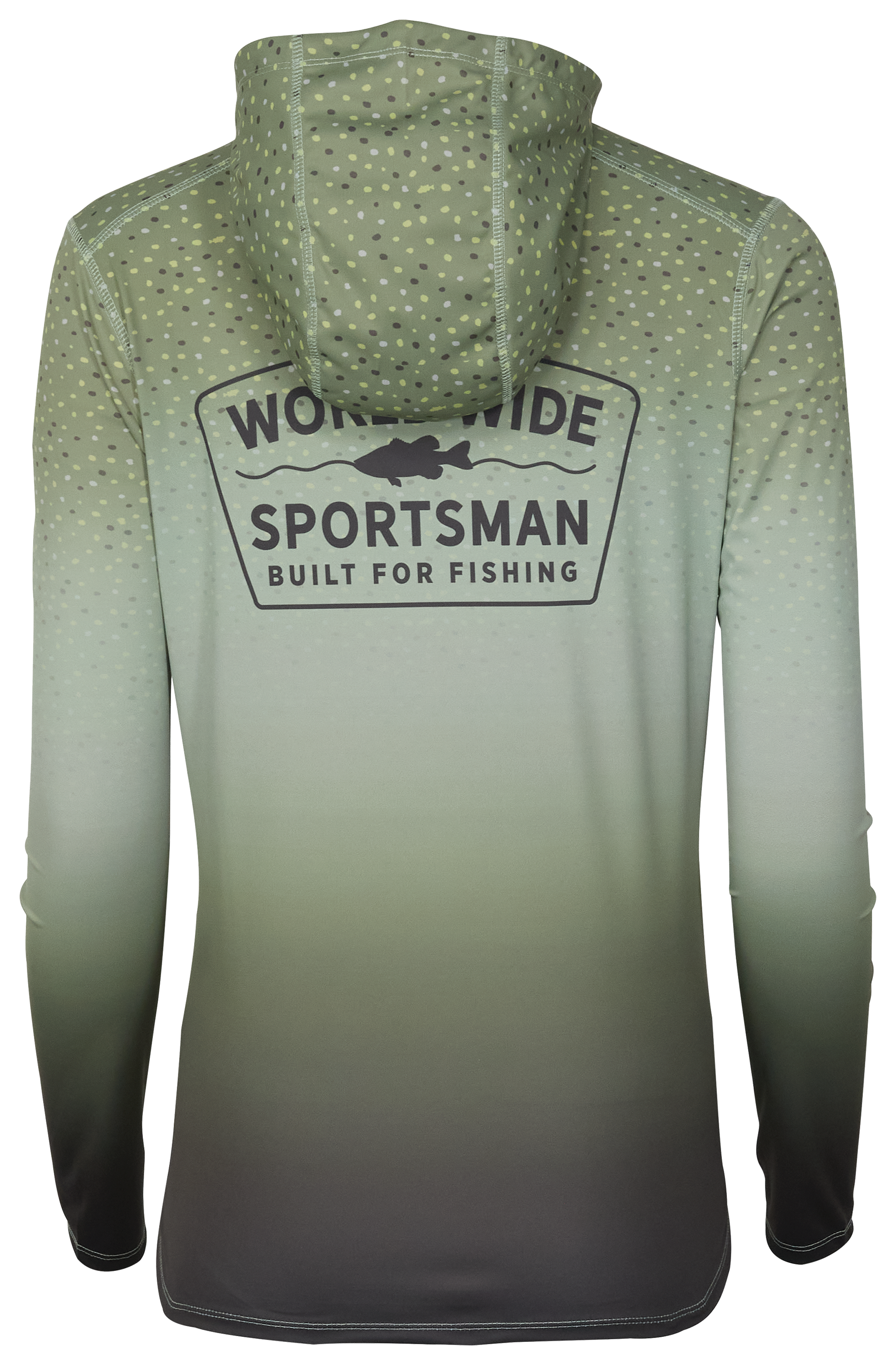World Wide Sportsman 3D Cool Graphic Angler Long-Sleeve Hoodie for Ladies - Sea Spray Ombre/Bass Bubbler - XS