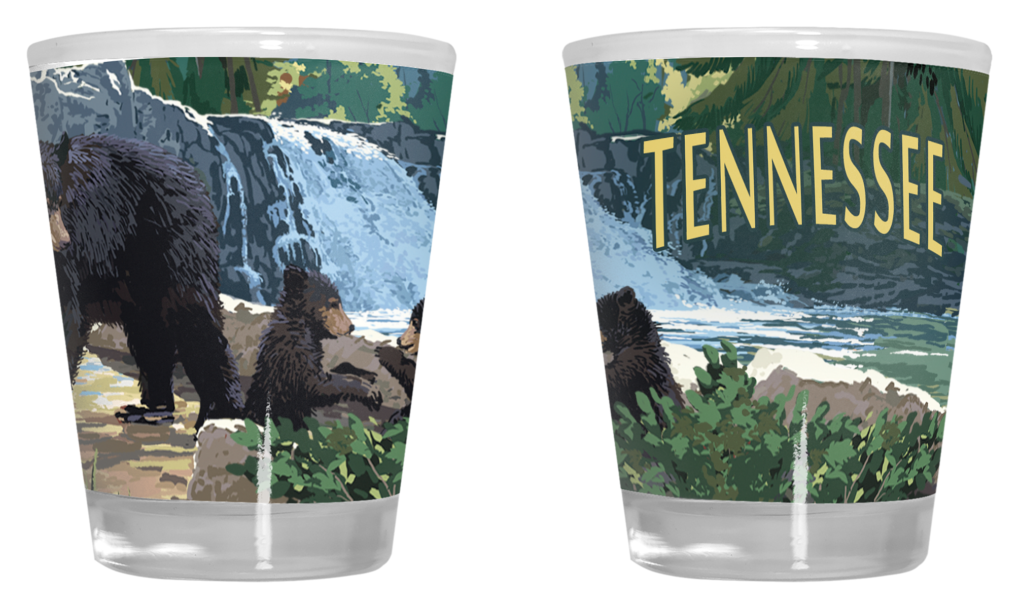 Image of Lantern Press Tennessee Bear Falls 2 oz. Shot Glass