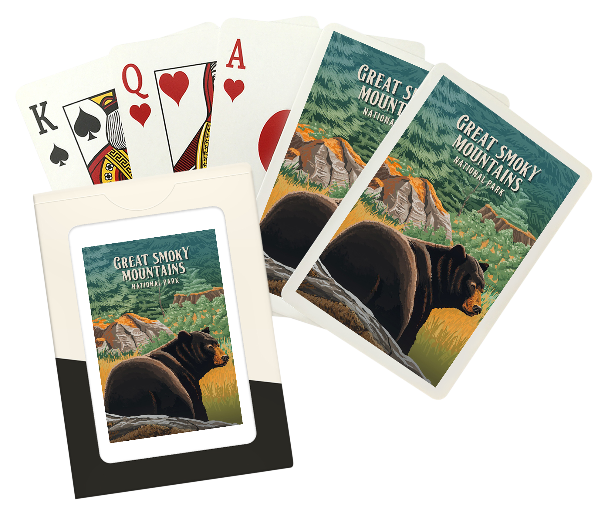 Image of Lantern Press Great Smoky Mountains National Park Playing Cards