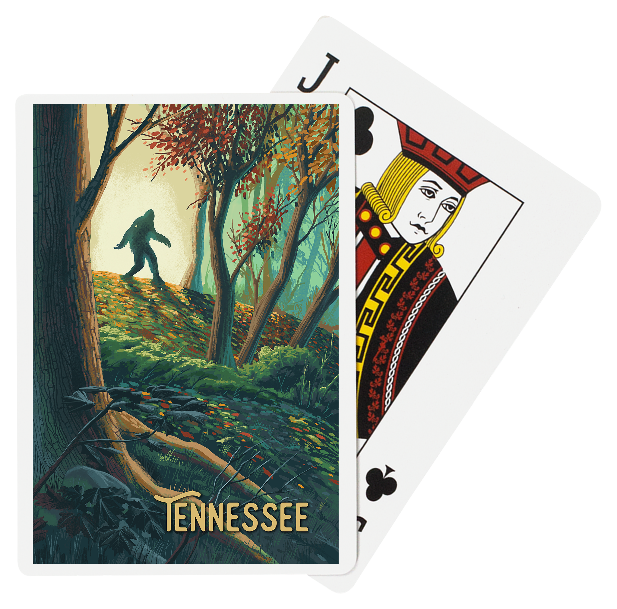 Image of Lantern Press Tennessee Bigfoot Playing Cards