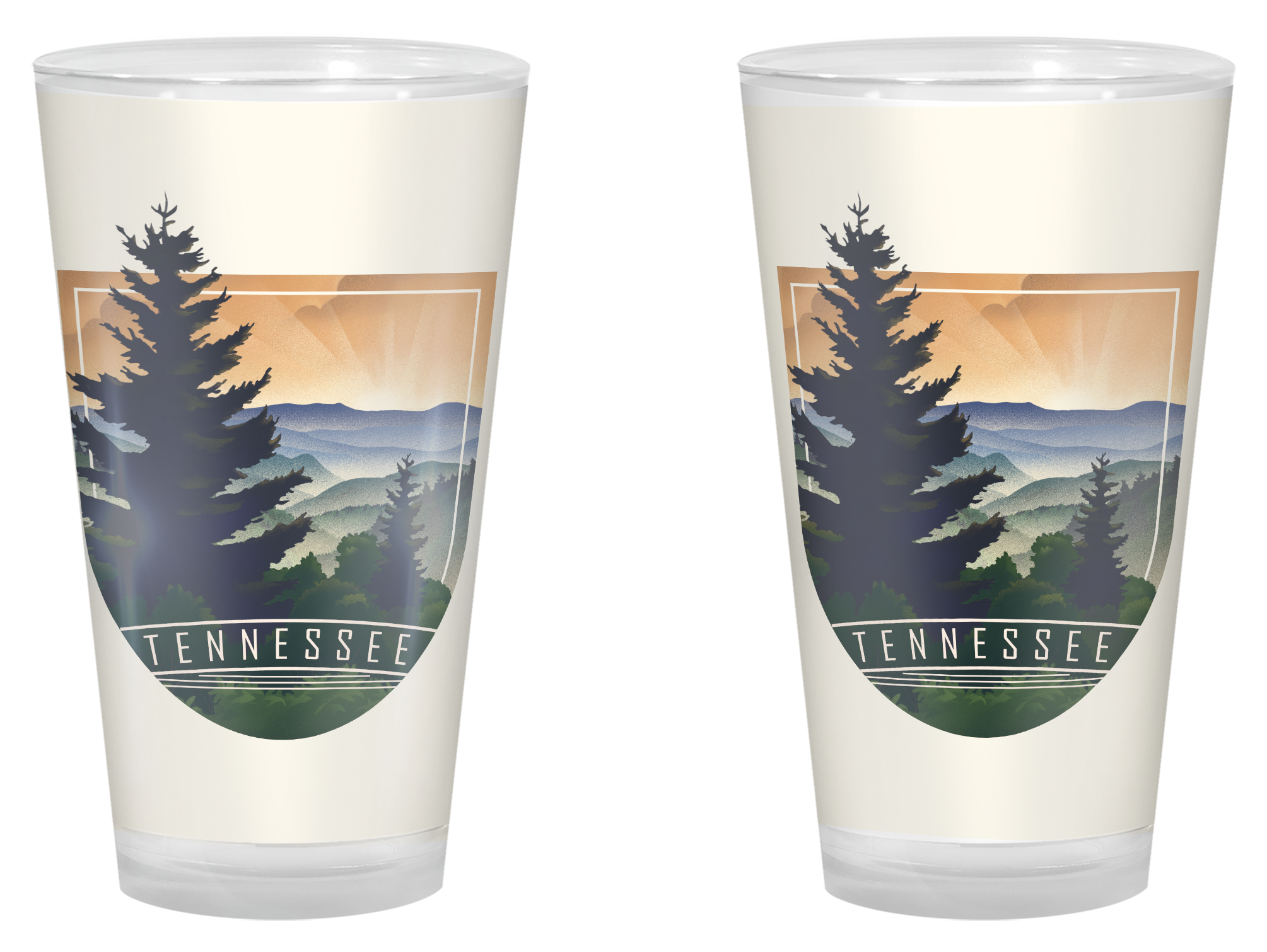 Image of Lantern Press Tennessee Forest Pint Glass