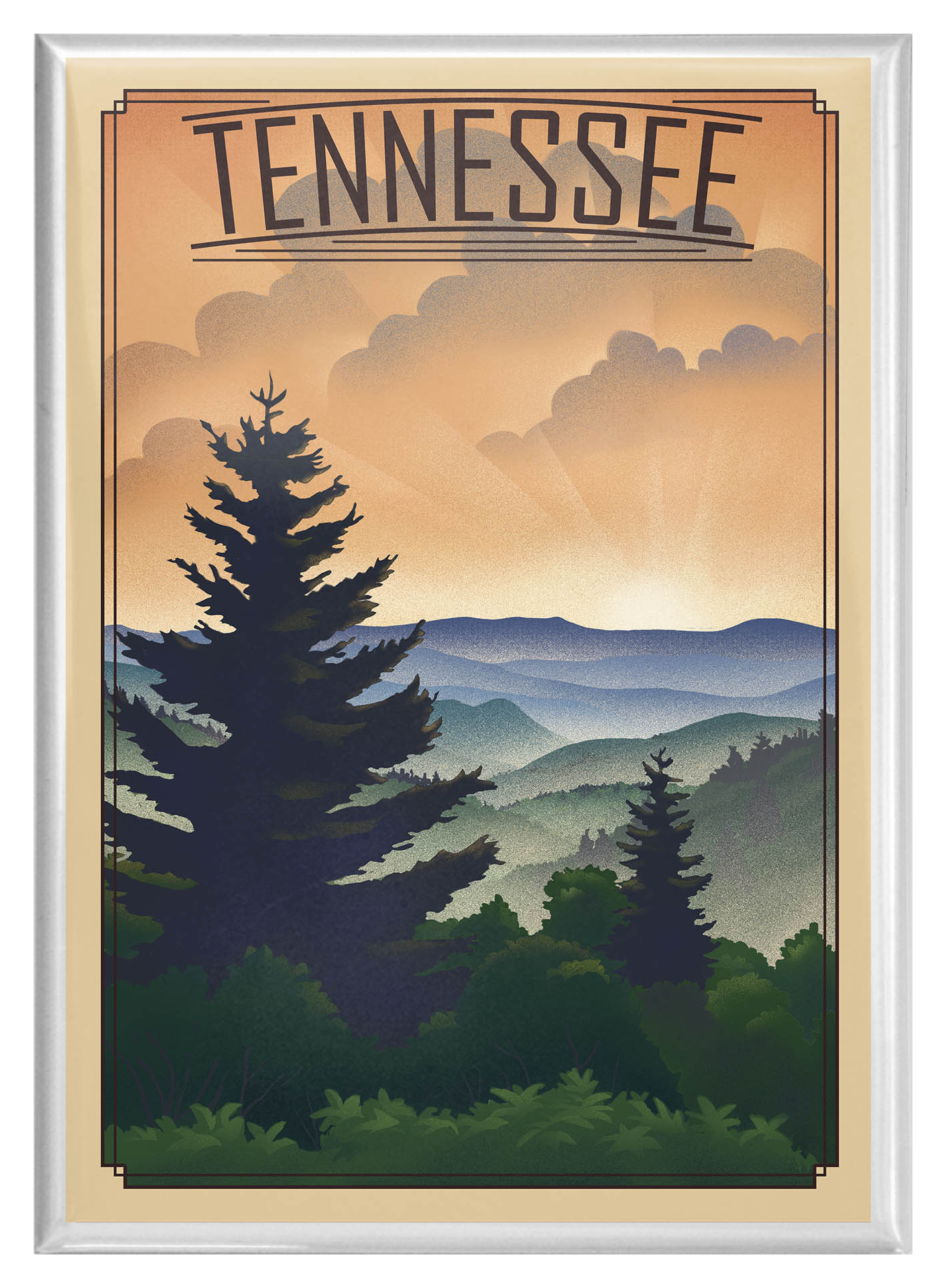 Image of Lantern Press Tennessee Forest Magnet