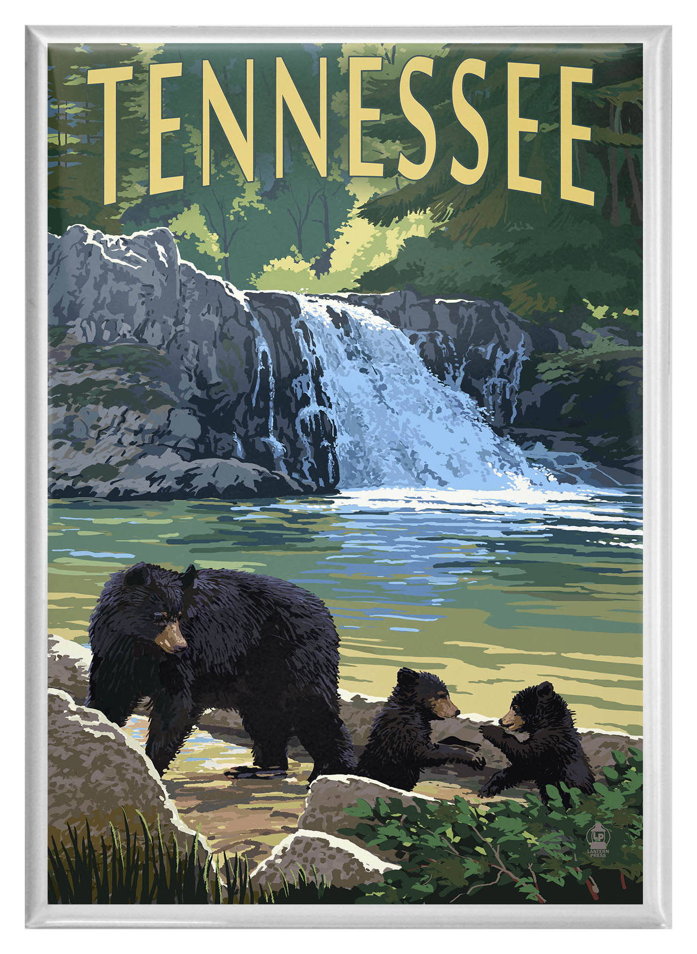 Image of Lantern Press Tennessee Bears and Waterfall Magnet