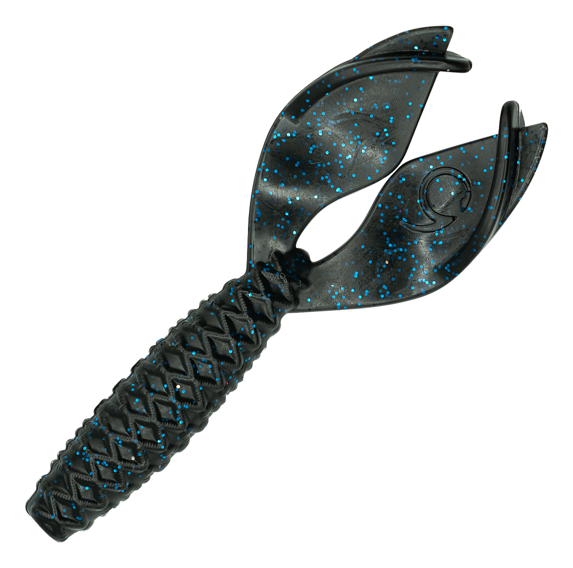 6th Sense Fishing Bongo Grub - Black/Blue Flake