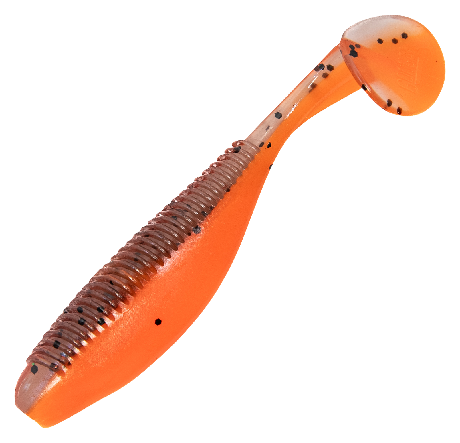 Image of "Googan Baits Saucy Slimmer - Flamin Hot - 3-1/2"""