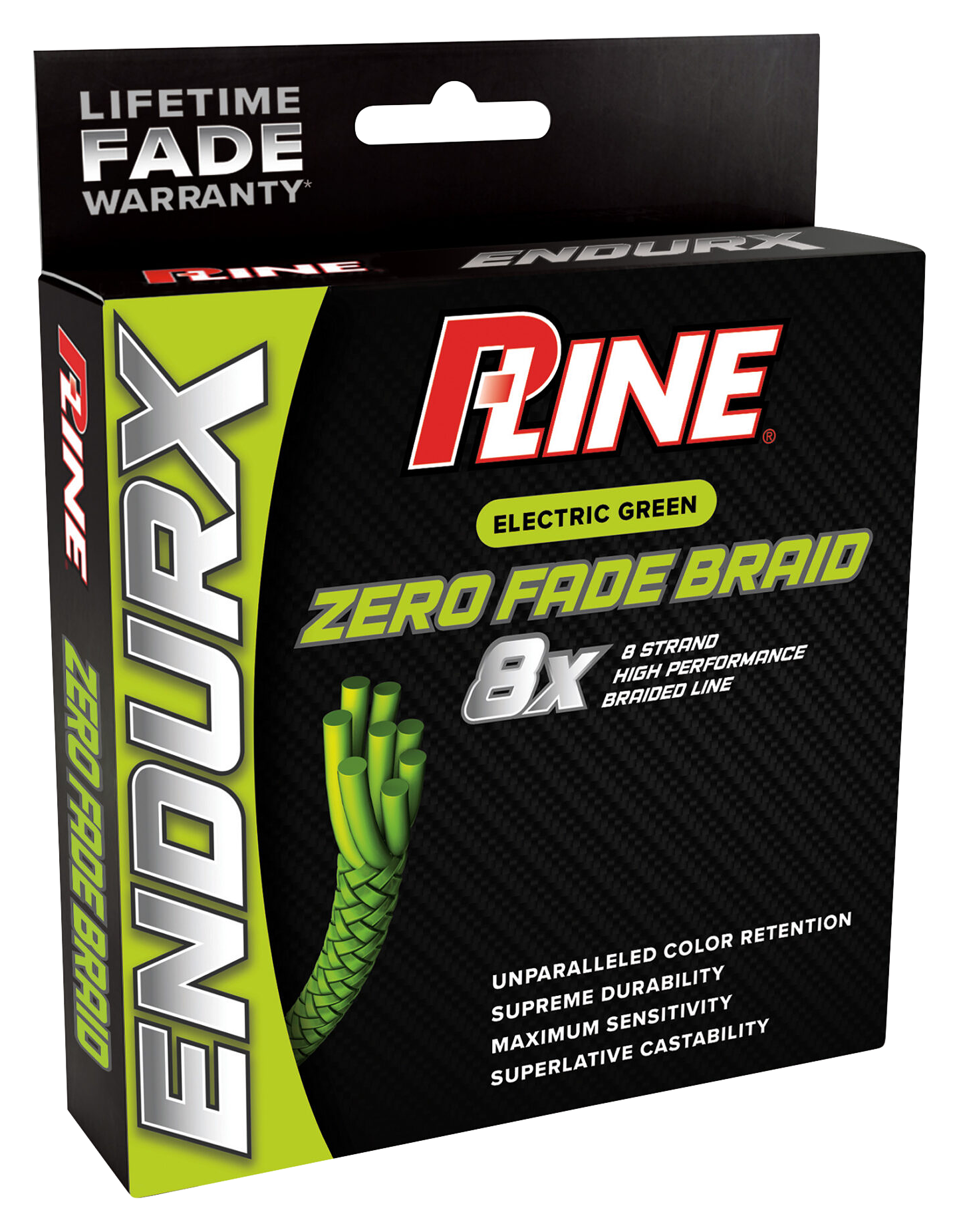 Image of P-Line EndurX Zero Fade 8X Braid - Electric Green - 150 Yards - 30 lb.