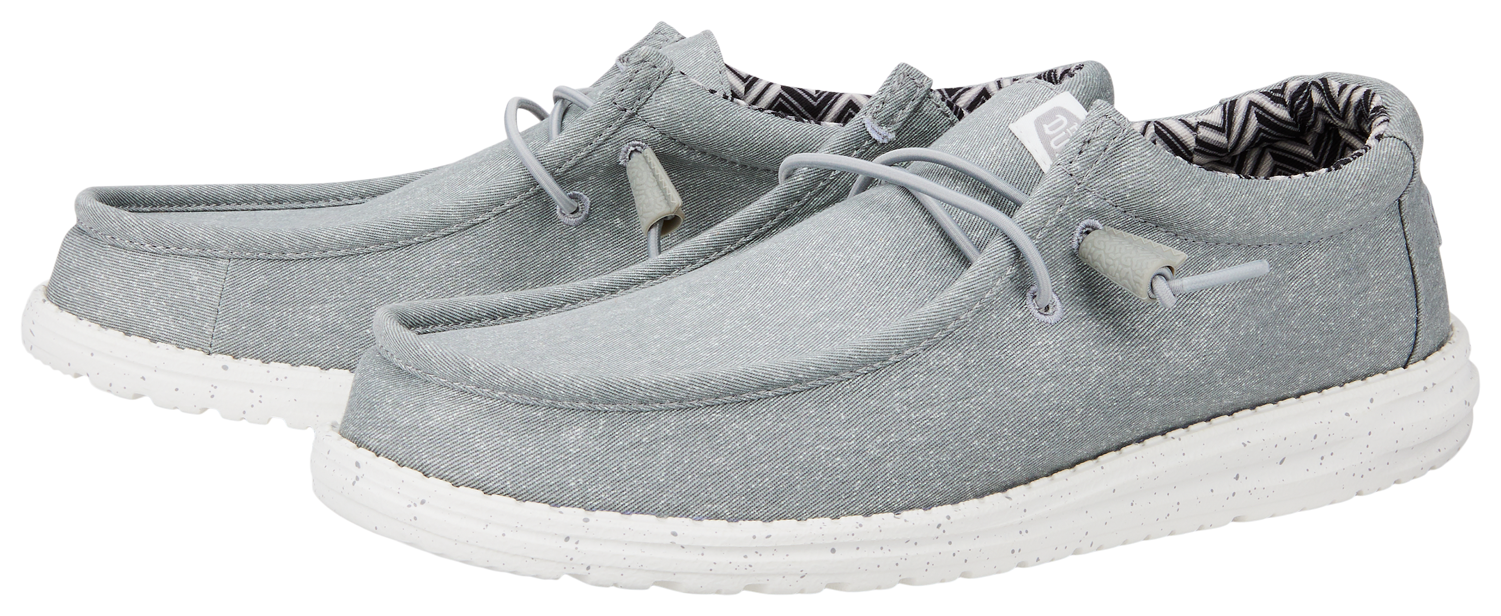 Image of HEYDUDE Wally Canvas Casual Shoes for Men - Light Grey - 9M