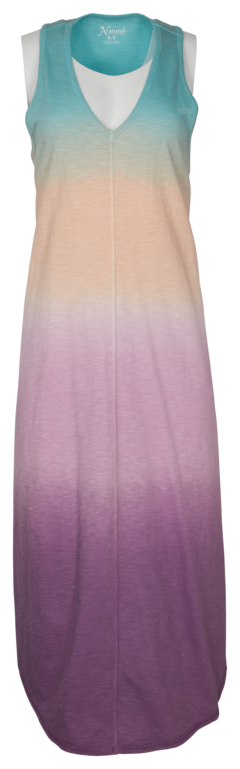 Image of Natural Reflections Dip-Dye Midi Dress