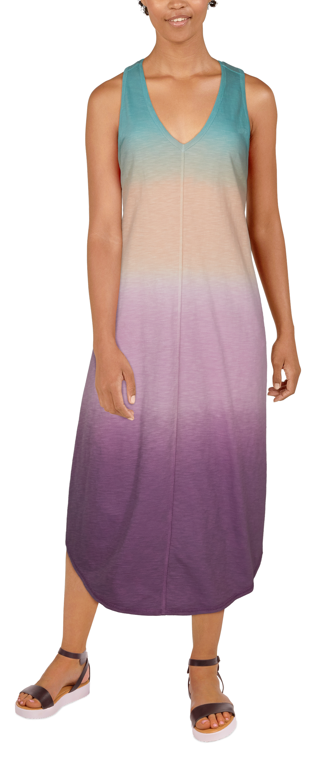 NATURAL REFLECTIONS Dip-Dye Midi Dress