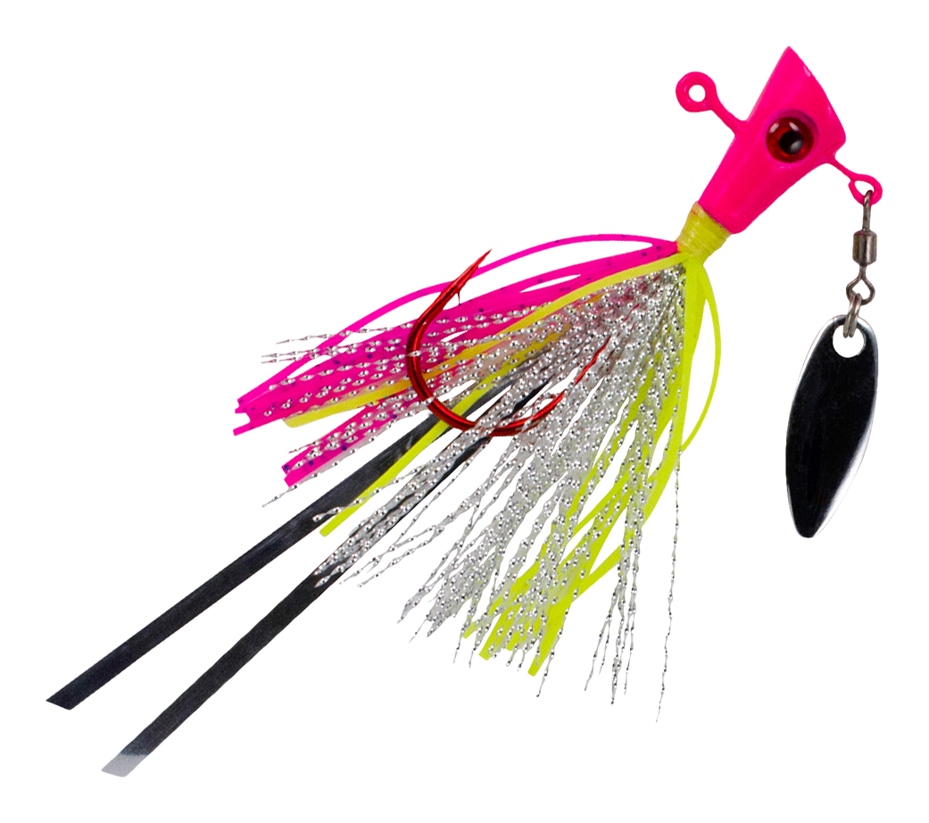 Image of Crappie Magnet Fin Spin Pro Series Jig - Fancy Pink - 1/16 oz.