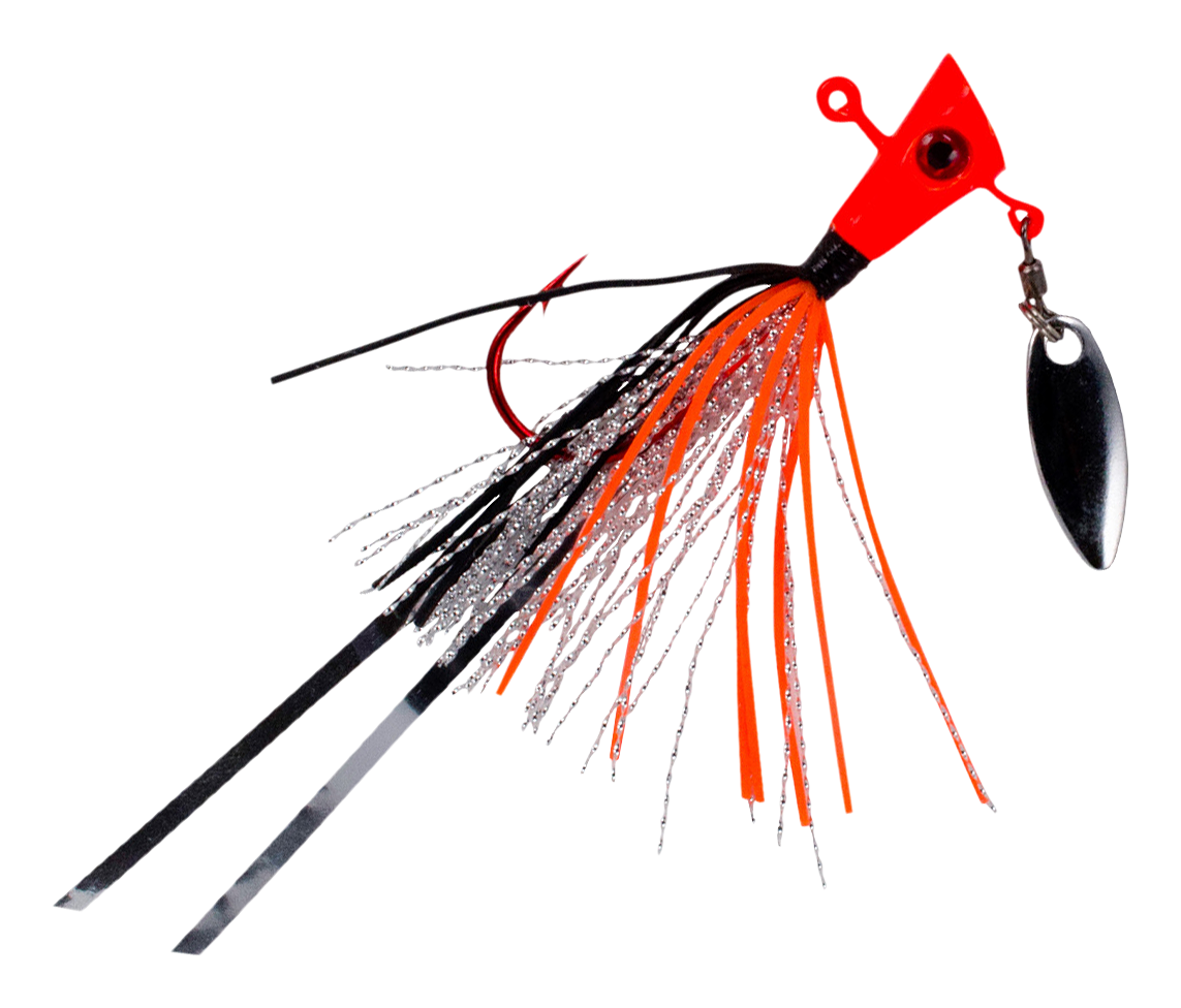 Image of Crappie Magnet Fin Spin Pro Series Jig - October Orange - 1/16 oz.