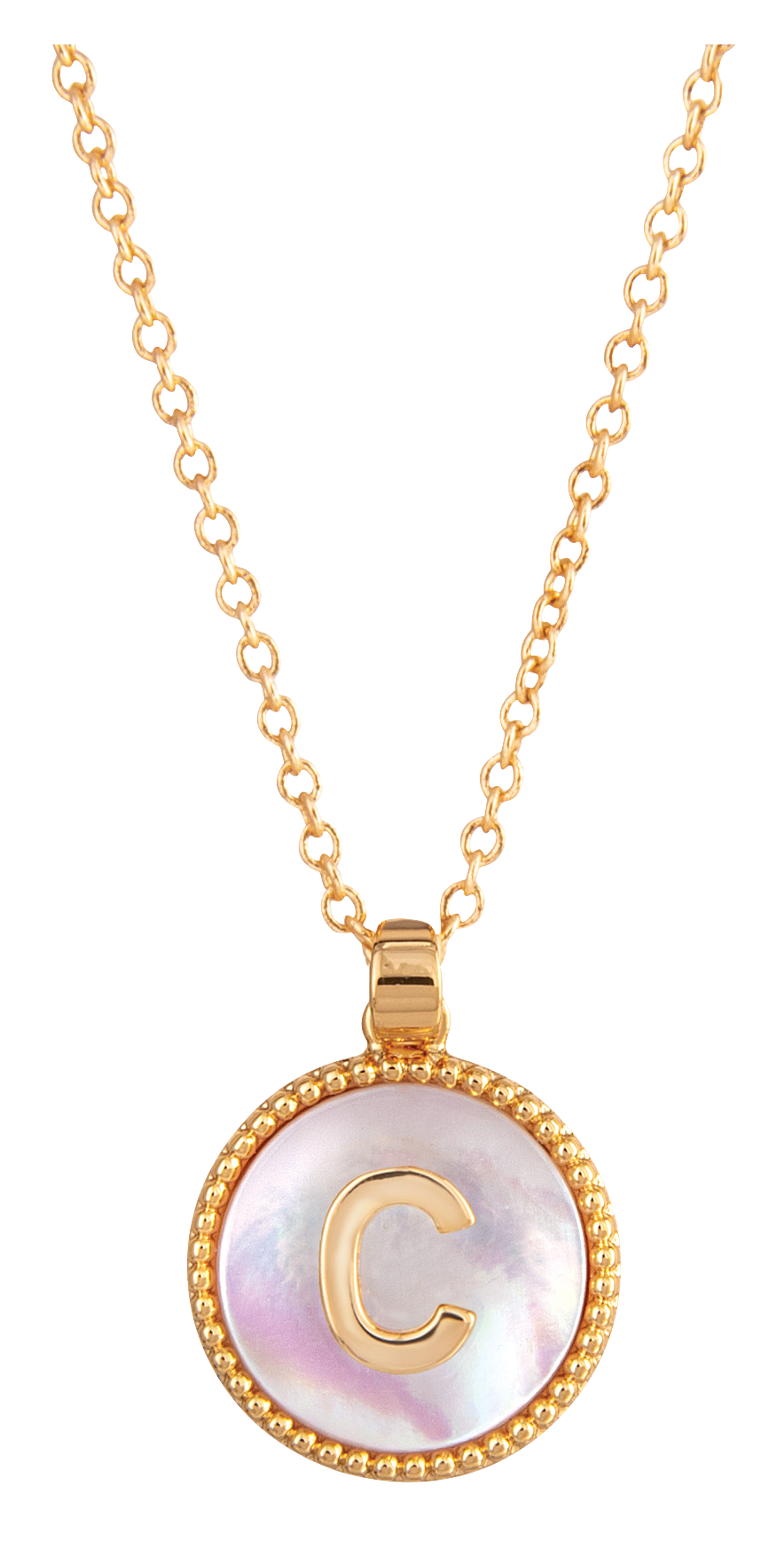 AMANDA BLU Mother of Pearl C Initial Necklace