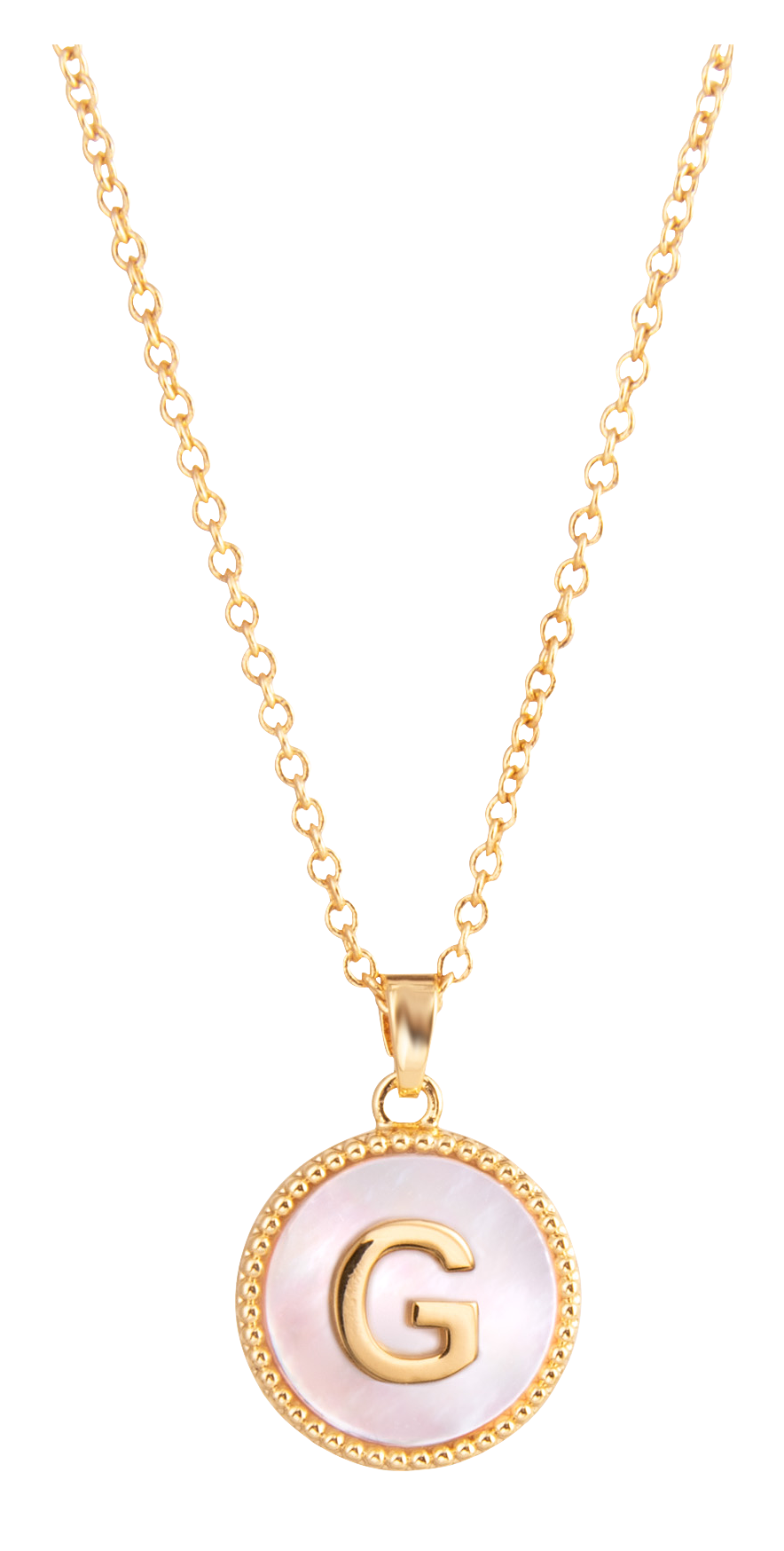AMANDA BLU Mother of Pearl G Initial Necklace