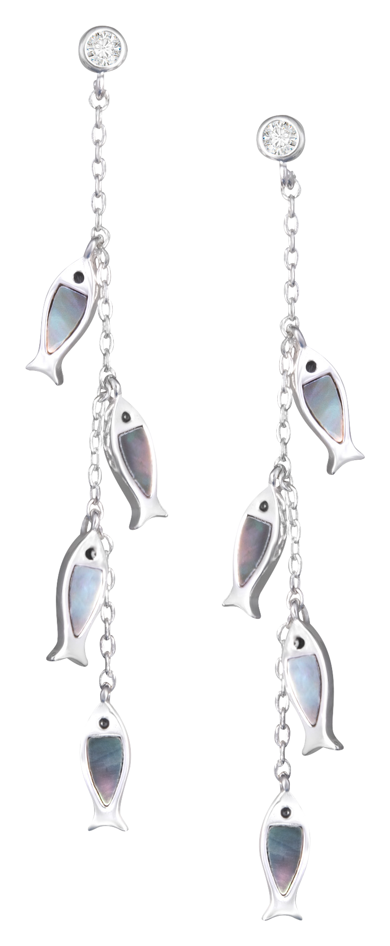 Image of Amanda Blu Mother of Pearl Fish Dangle Earrings