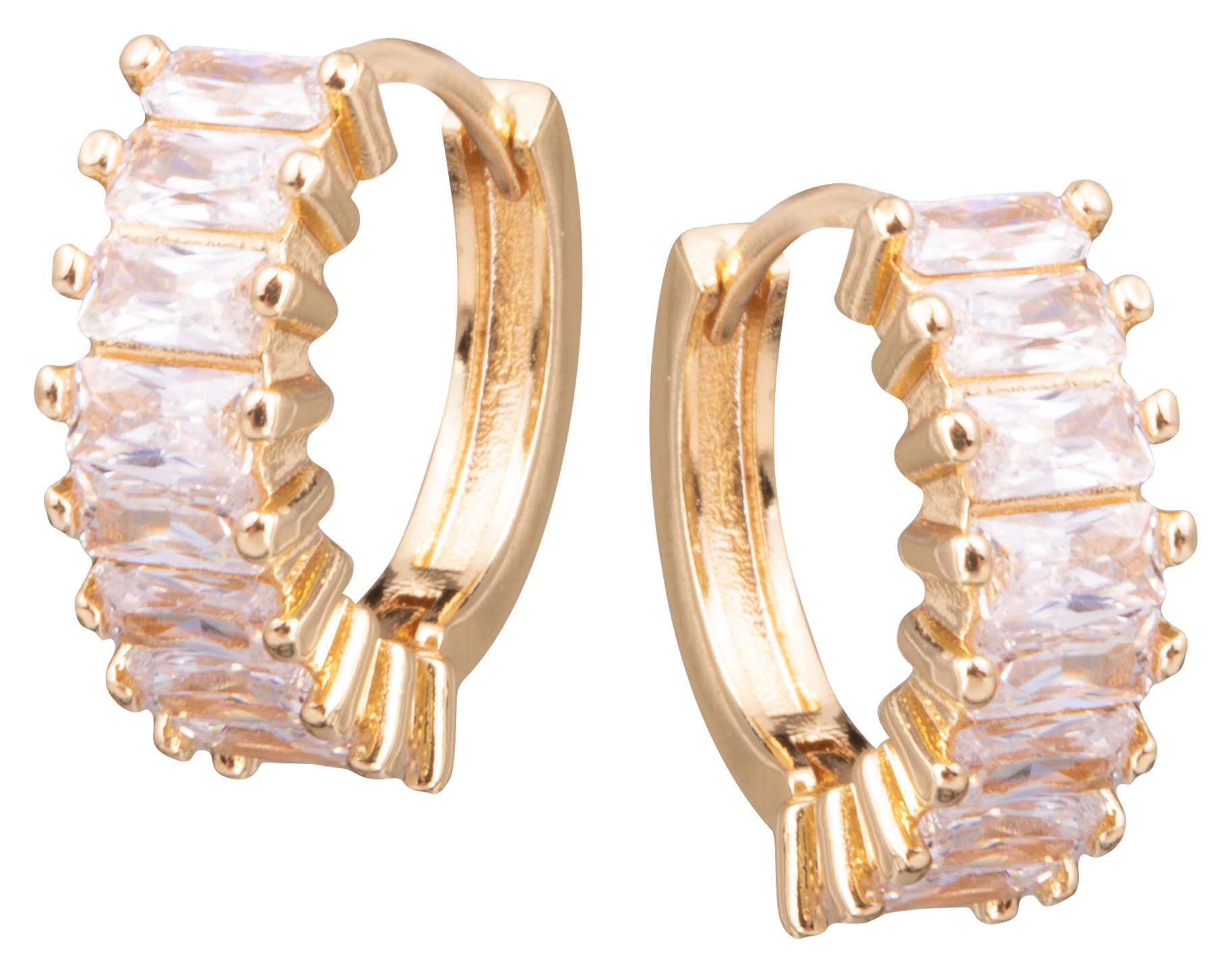 Image of Amanda Blu Gold Baguette Earrings