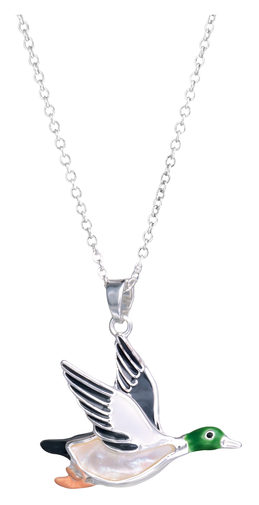 AMANDA BLU Silver Mallard Necklace