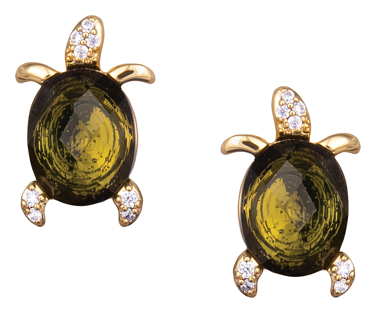 Image of Amanda Blu Gold Turtle Stud Earrings