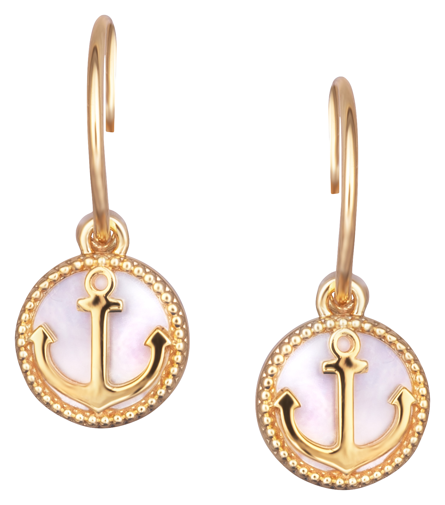 Image of Amanda Blu Mother of Pearl Anchor Earrings