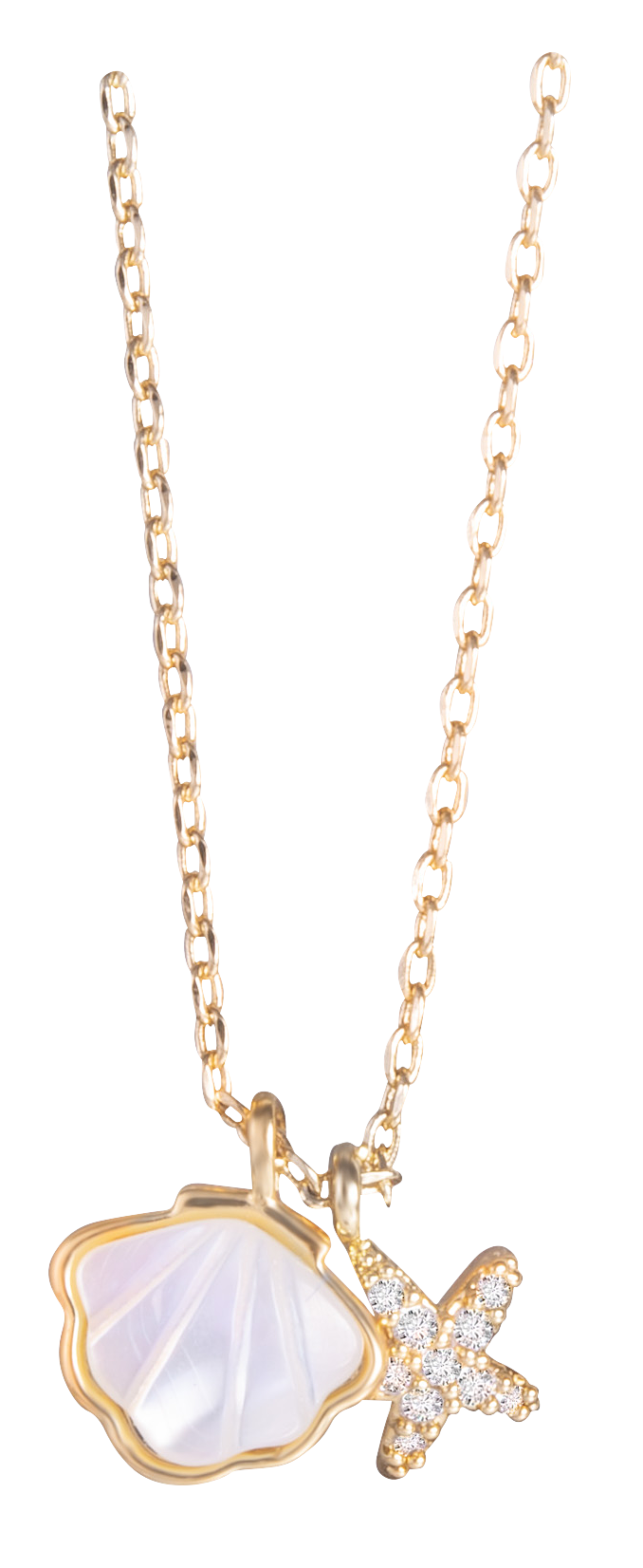 AMANDA BLU Pearl Shell and Starfish Necklace