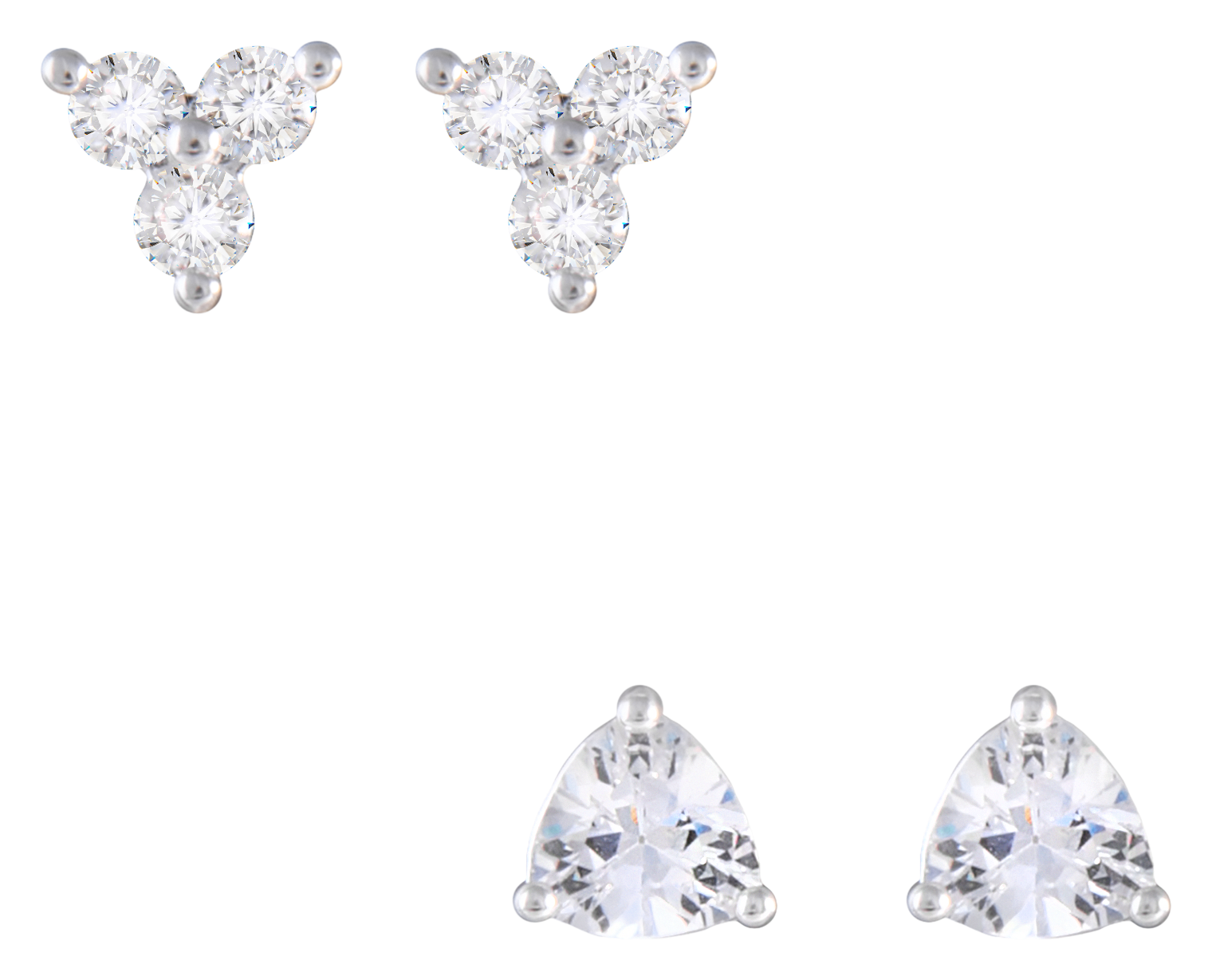 Image of Amanda Blu Trillion Duo Stud Earrings Set of 2