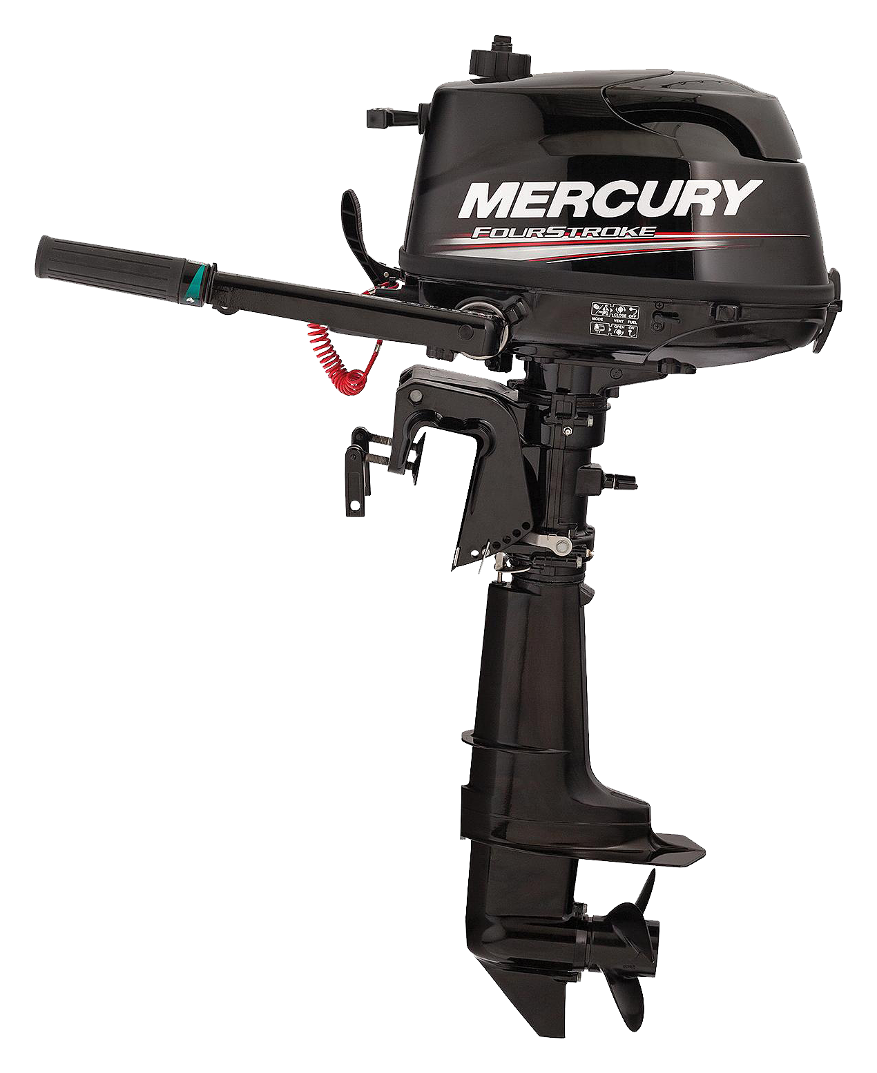 Mercury 5hp Tiller FourStroke Outboard Motor, 25'' Shaft