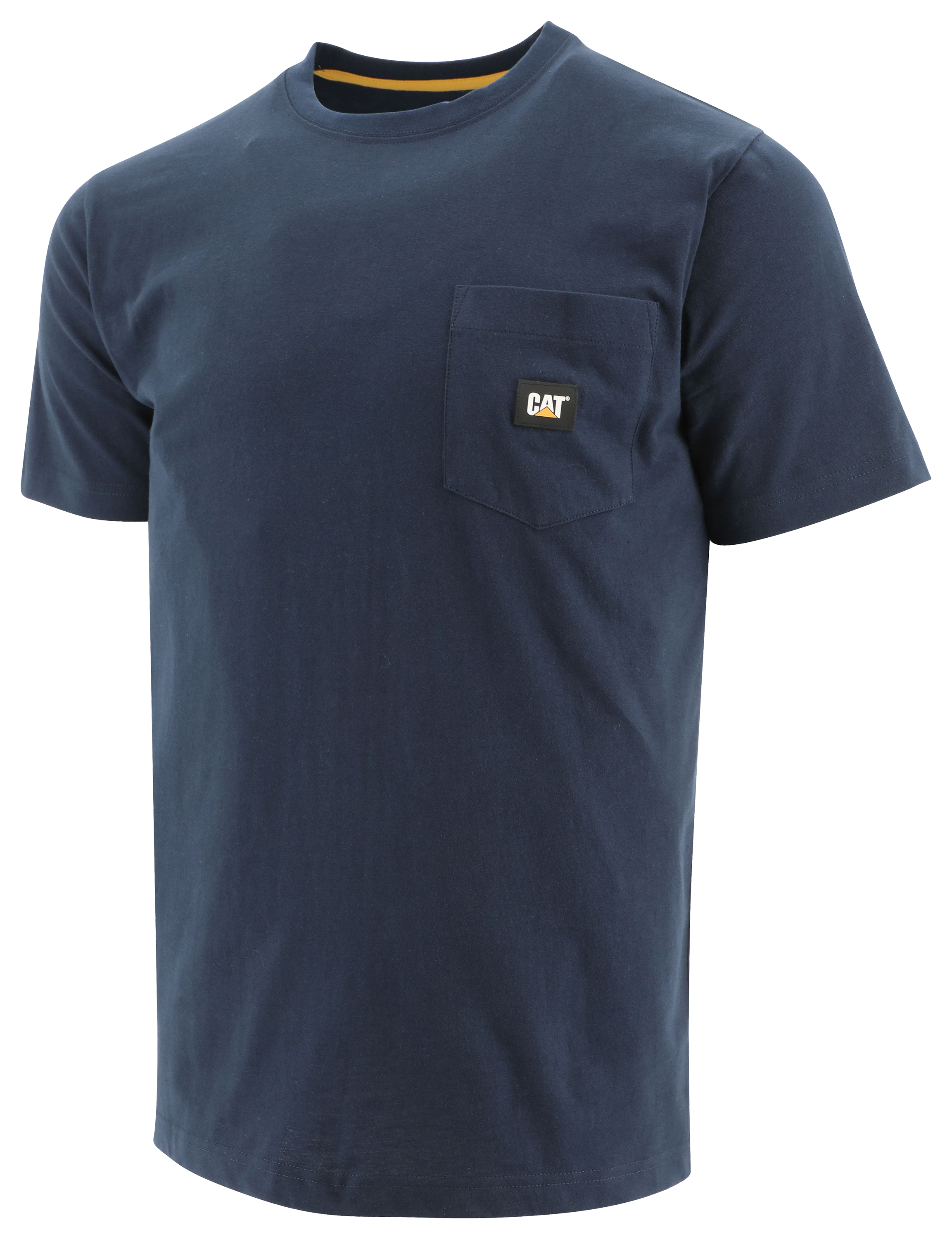 Image of CAT Workwear Label Pocket Short-Sleeve T-Shirt for Men - Detroit Blue