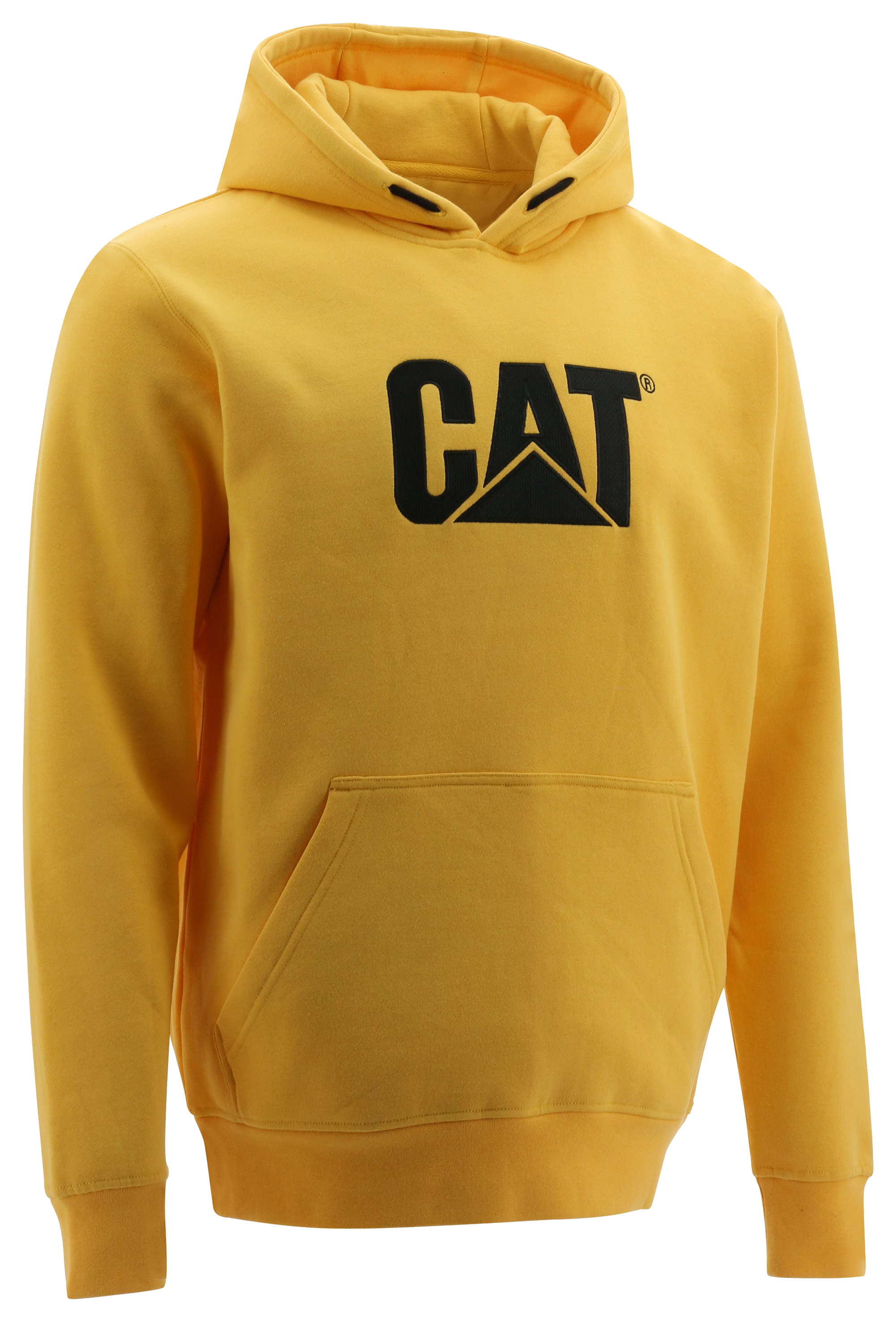 Image of CAT Workwear Trademark Hooded Sweatshirt For Men - Yellow/Black