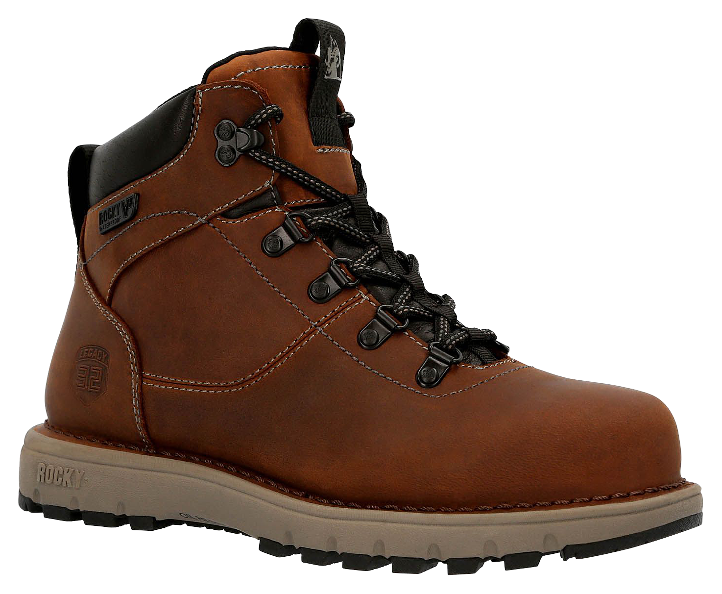 Image of Rocky Legacy 32 Waterproof Work Boots for Ladies - Brown - 7W