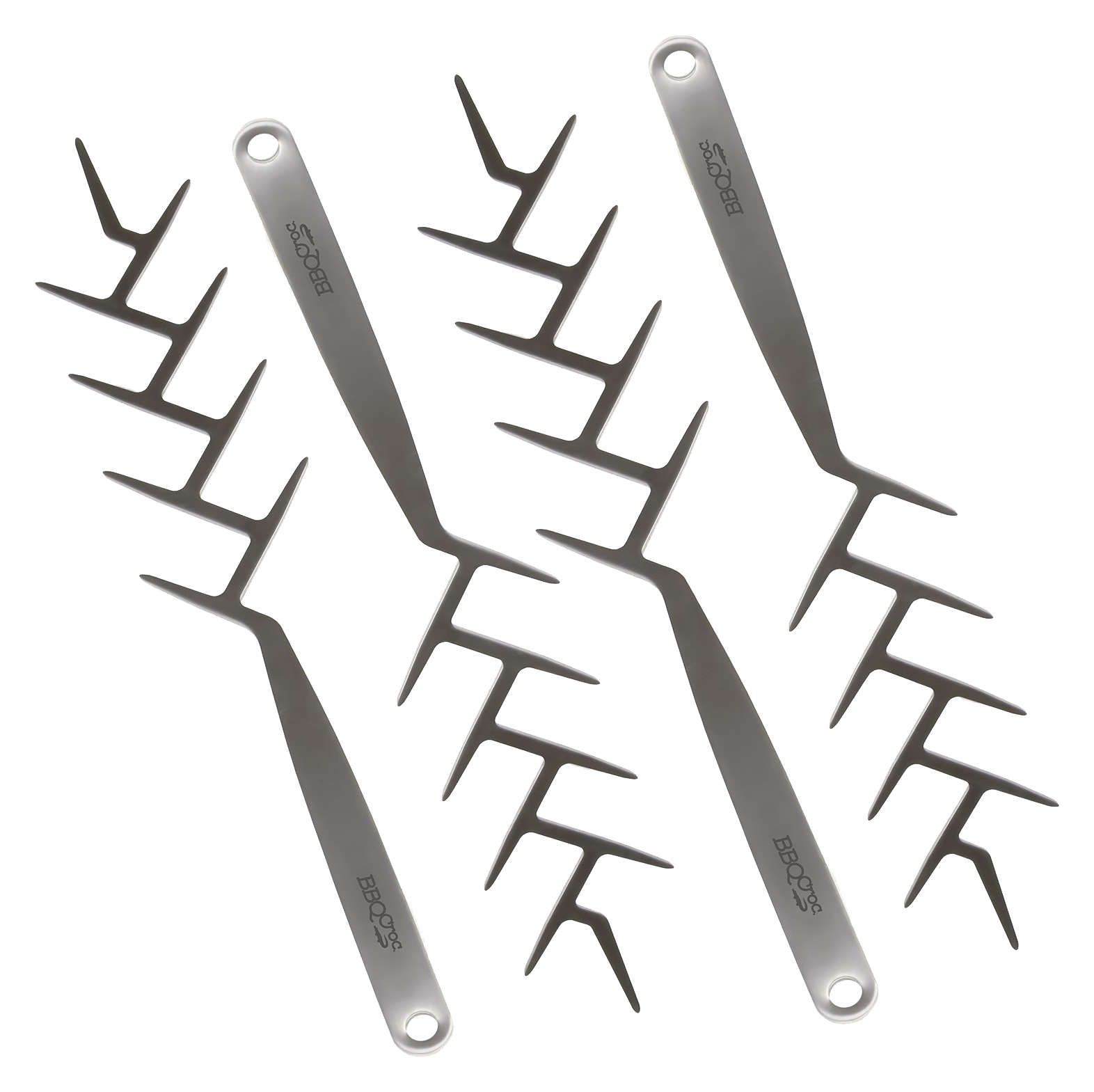 Image of BBQ Croc Zig Zag Stainless Steel Skewers 4-Pack