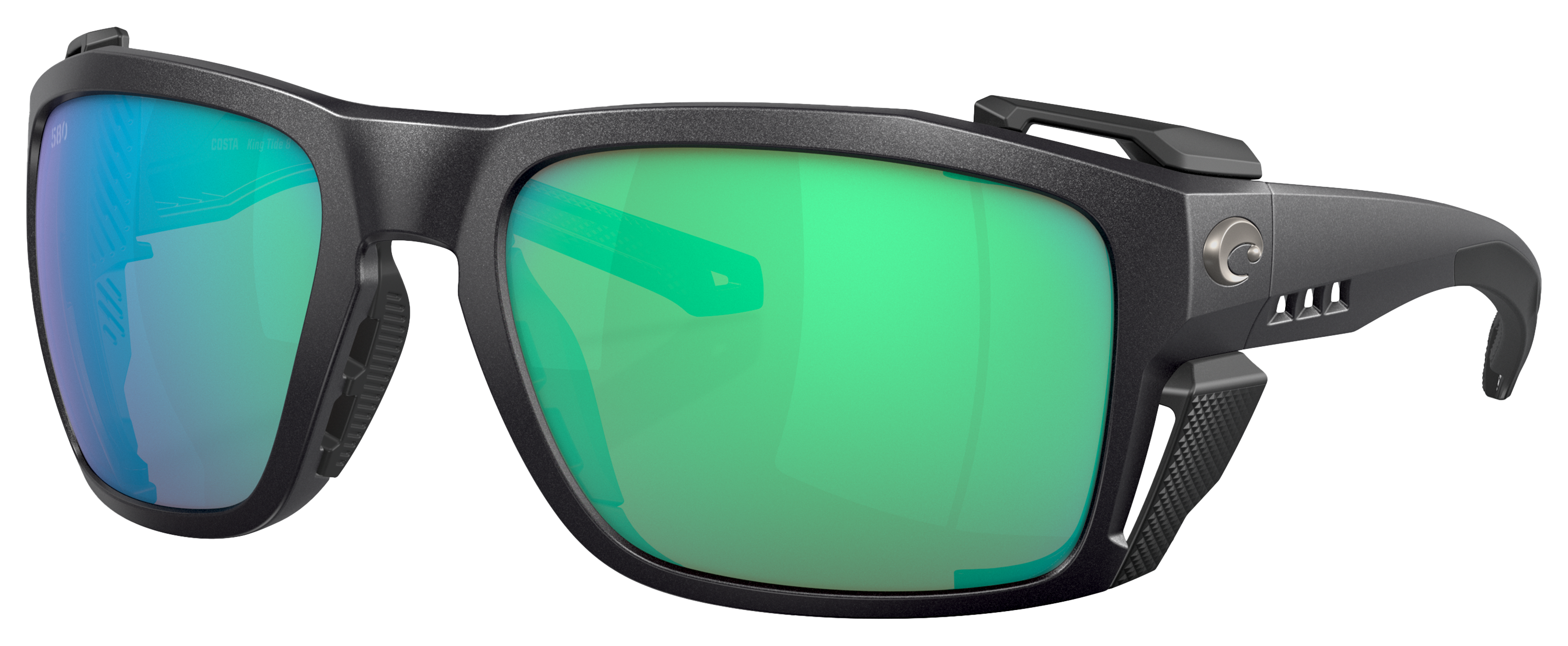 Image of Costa Del Mar King Tide 8 580G Glass Polarized Sunglasses - Black Pearl/Green Mirror - Large