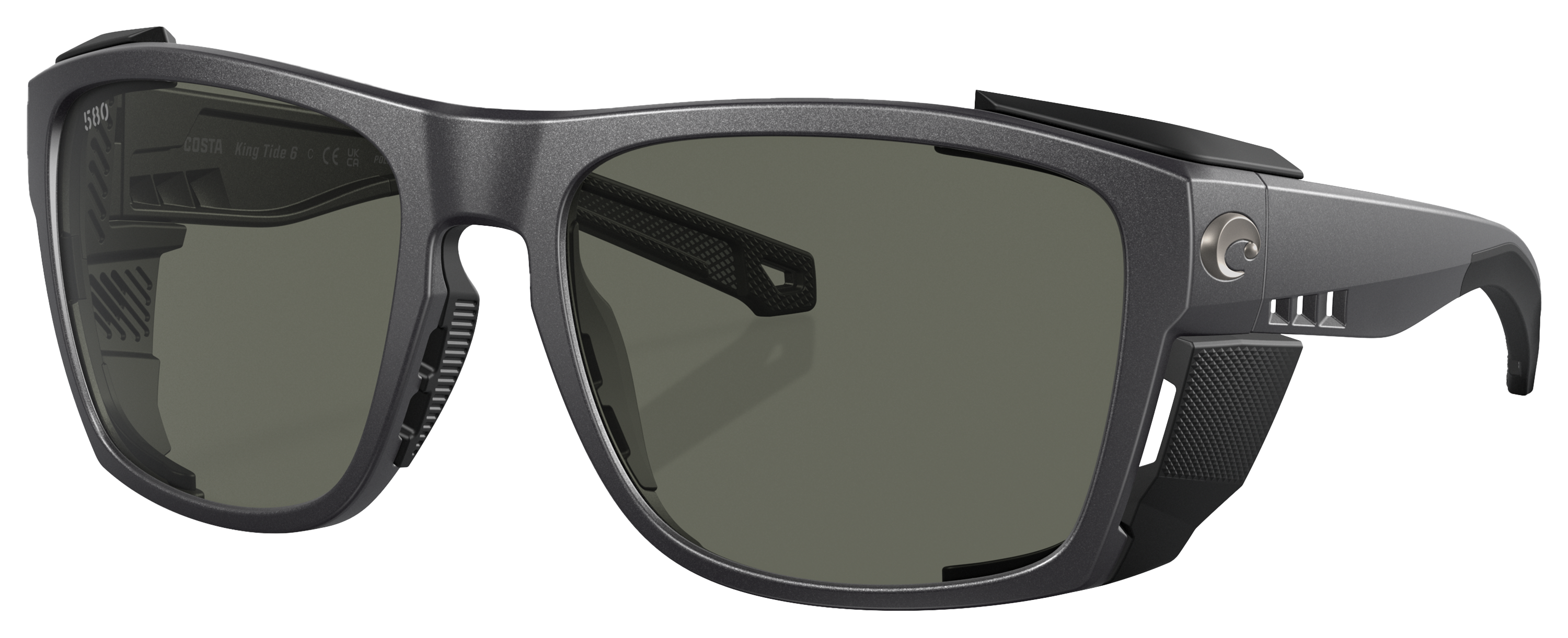 Image of Costa Del Mar King Tide 6 580G Glass Polarized Sunglasses - Black Pearl/Gray - X-Large