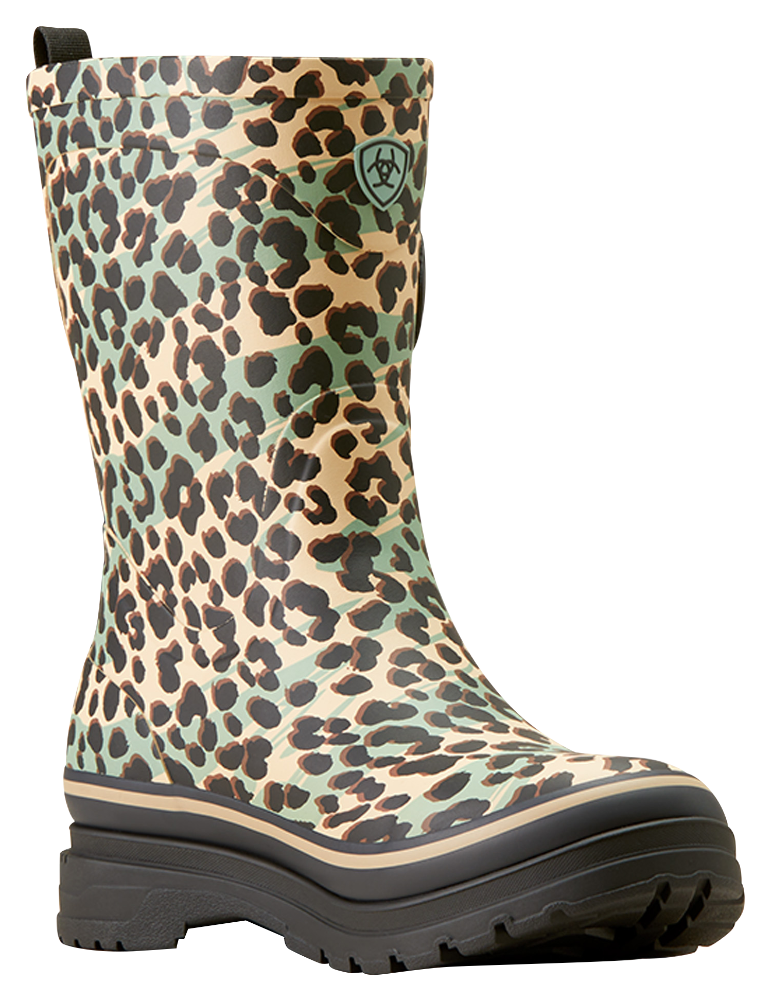 Image of Ariat Kelmarsh Mid Rubber Boots for Ladies - Leopard Camo - 7M